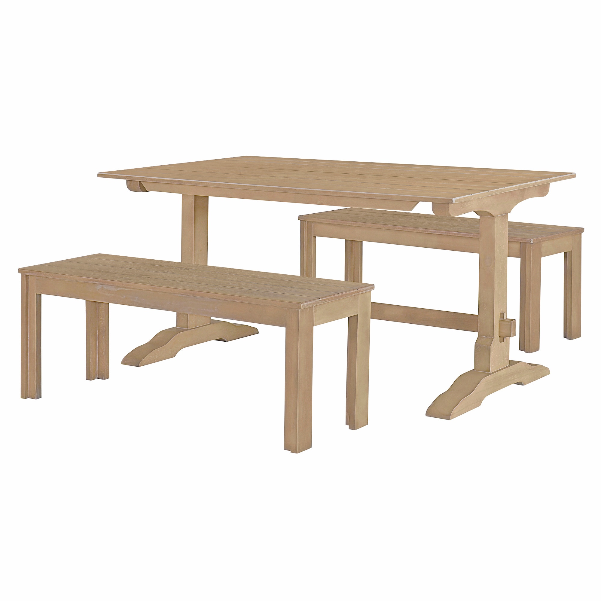 Siavonce XH22AAD Natural Wood Contemporary/Modern Dining Room Set with Rectangular Table ( Seats 4 )
