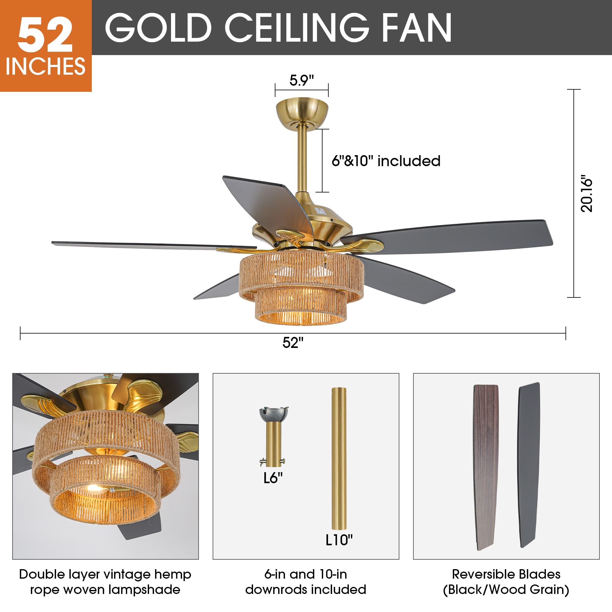 Parrot Uncle F6391110V Ceiling-Fans - View #7