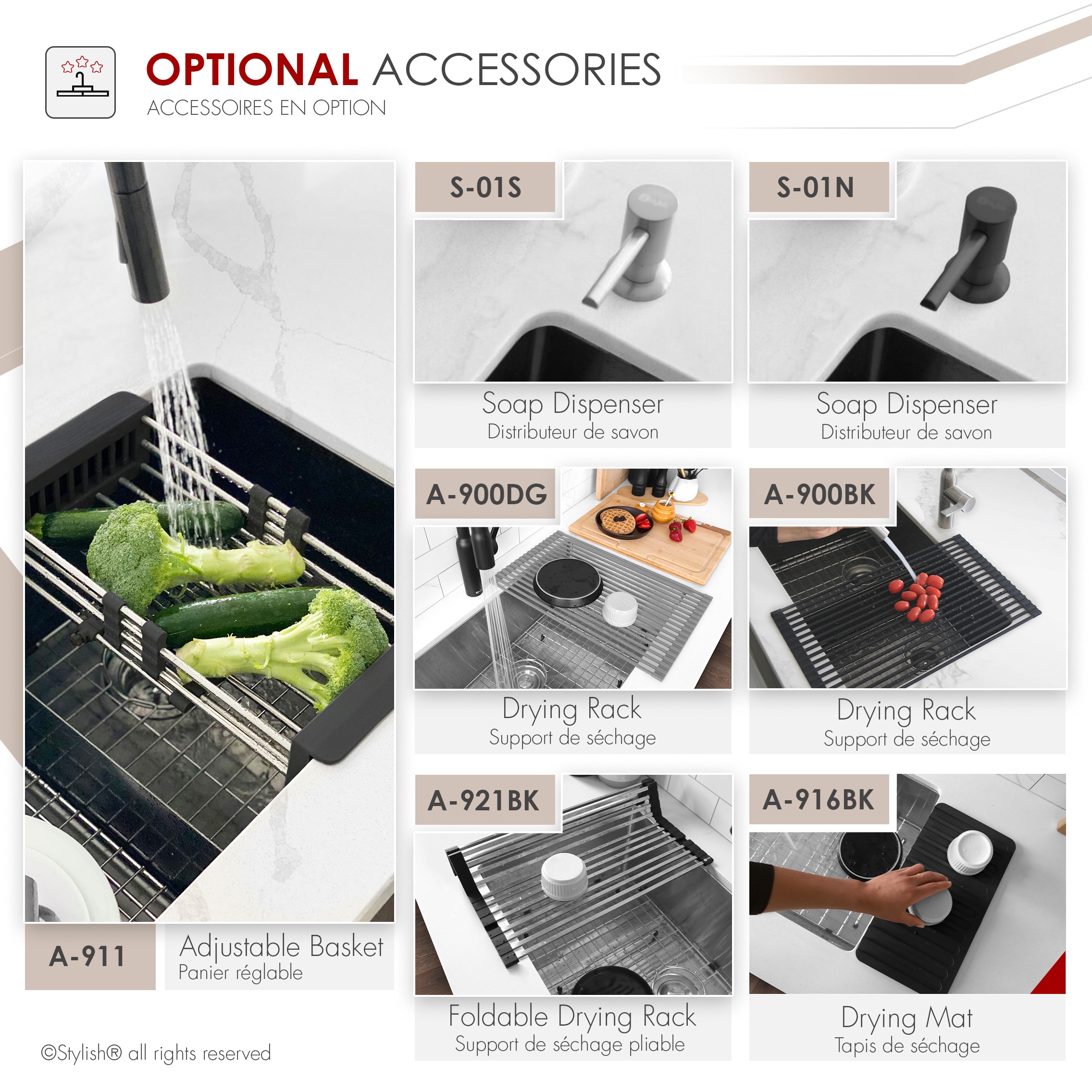 Stylish S-317G1 Kitchen-Sinks - View #10