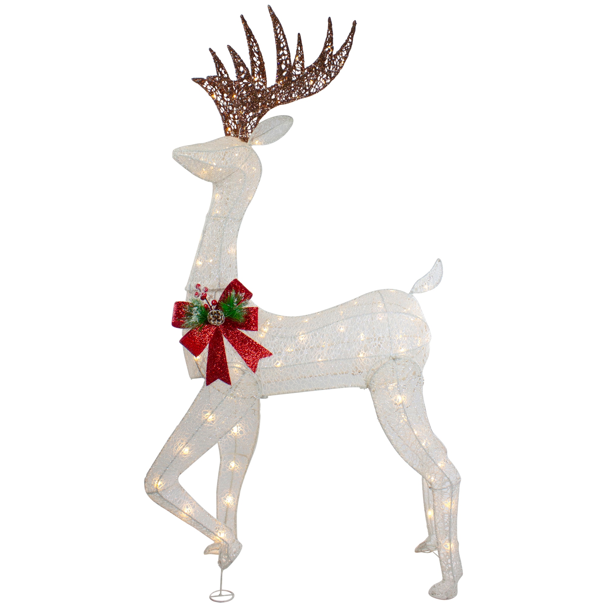 Northlight 34860038 60-in Freestanding Reindeer Free standing decoration with White LED Lights