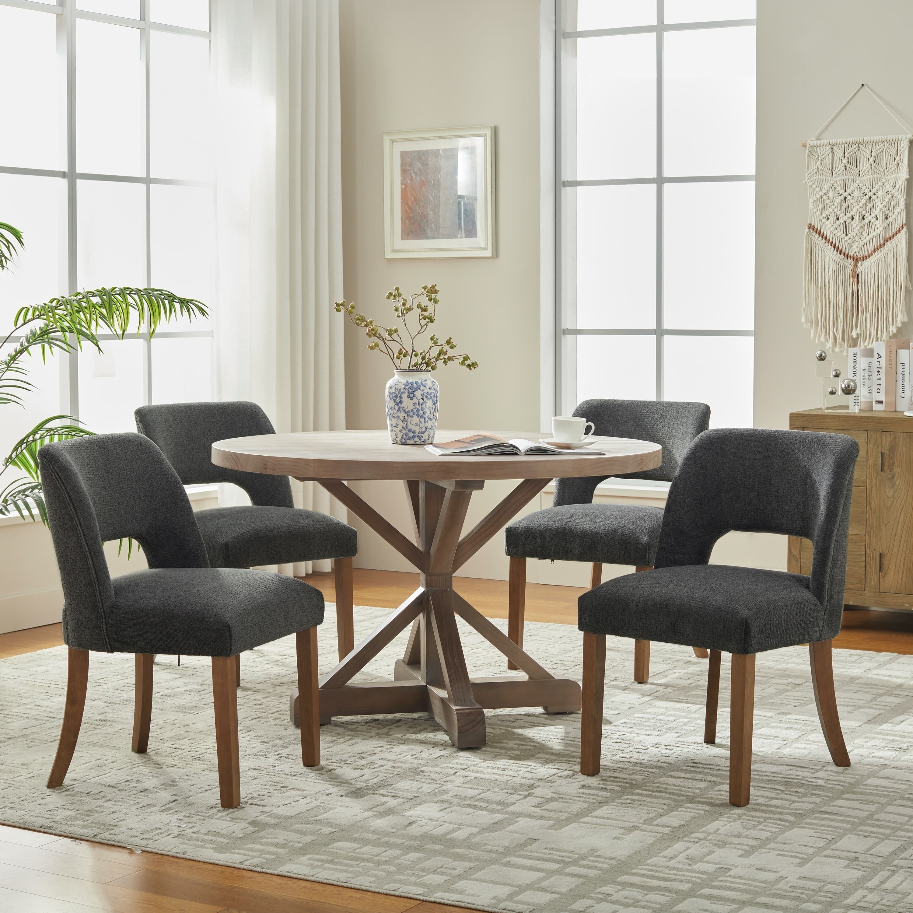 Keoni Upholstered Back Side Dining Chair Set of 4