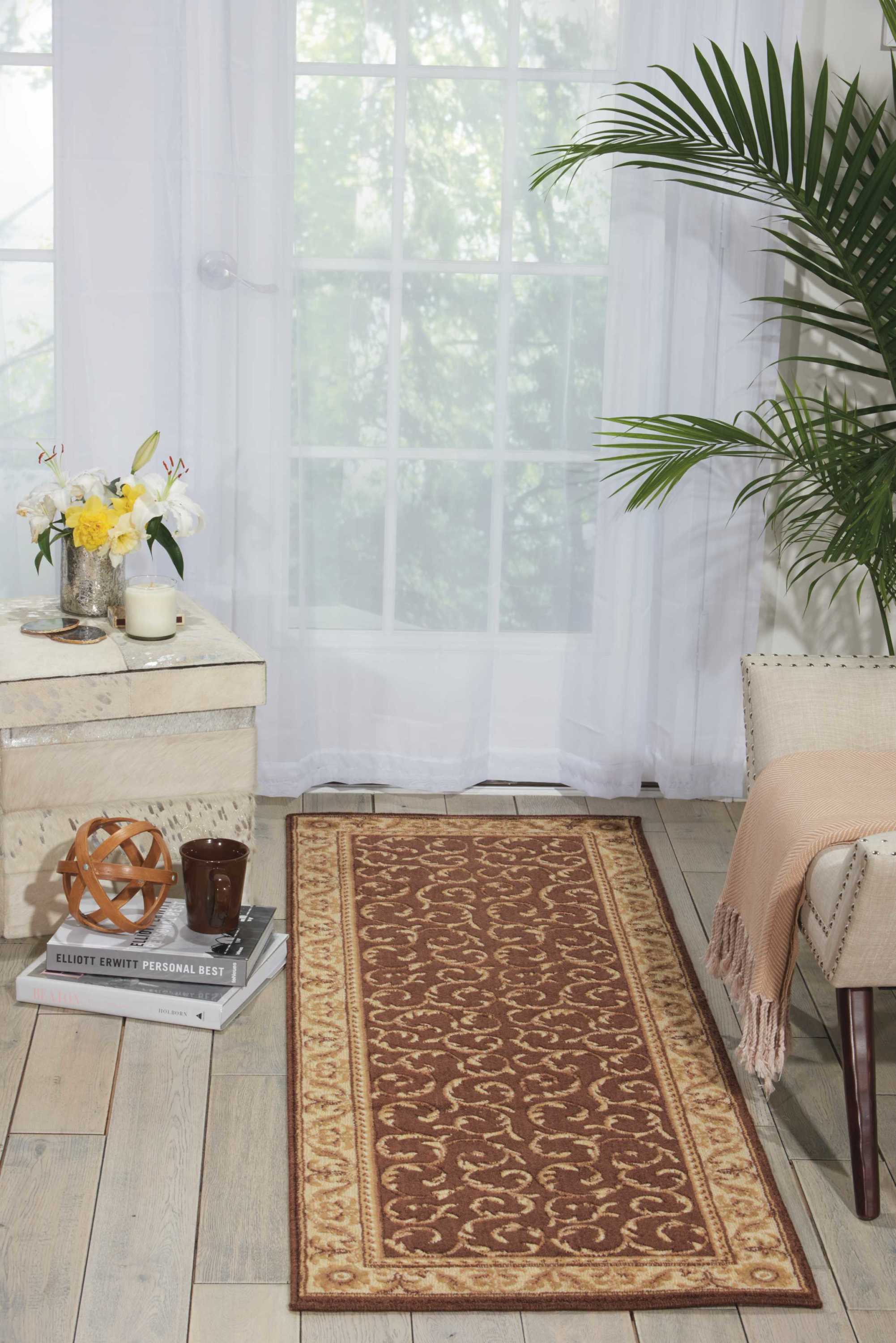 Nourison 04781 Somerset 2 x 6 (ft) Synthetic Brown Rectangular Indoor Abstract Area rug