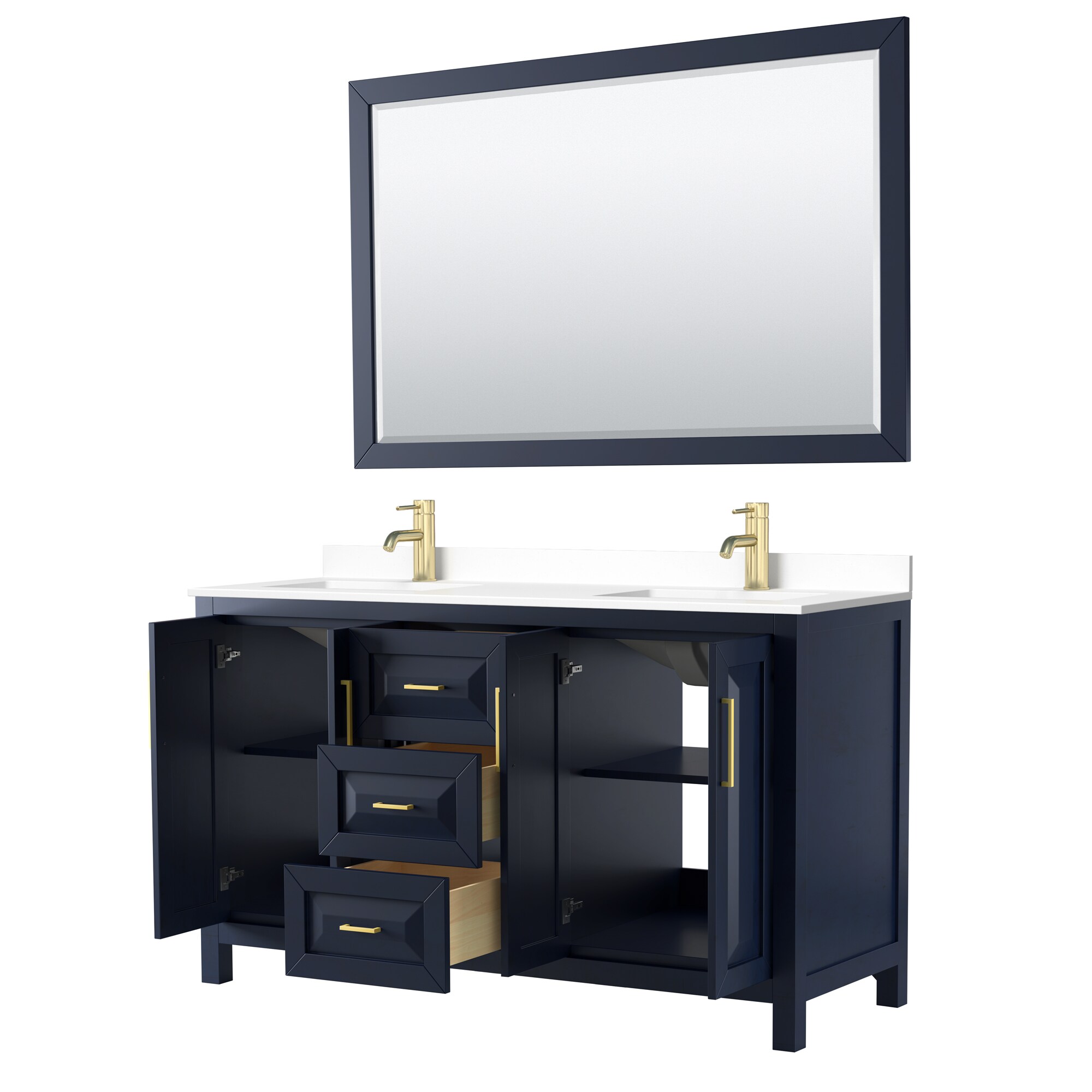 Wyndham Collection WCV252560DBLWCUNSM58 Bath-Vanity-Combo - View #2