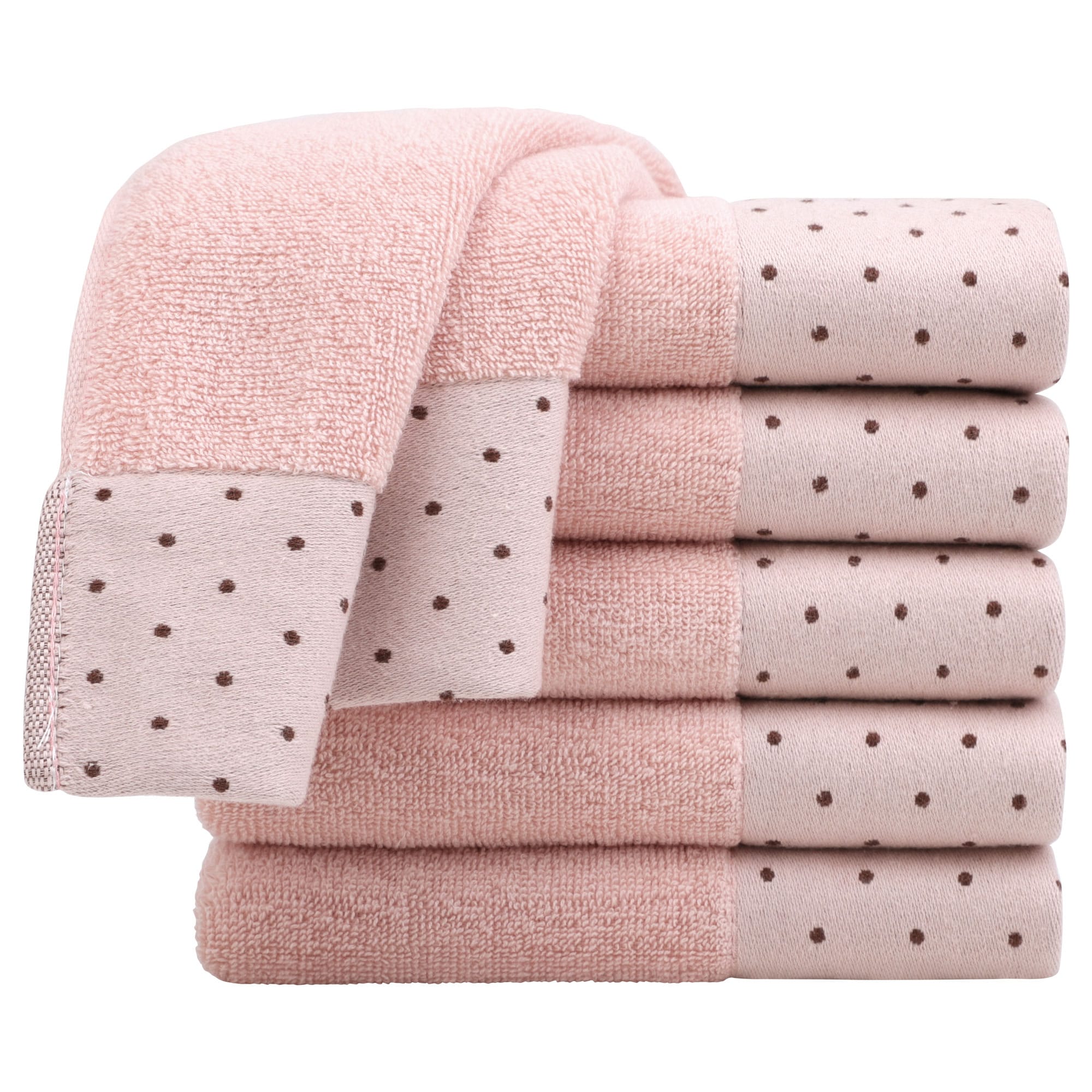 Unique Bargains Pink Hand Towels Bathroom Hand Towels - Soft Absorbent 14 x 30 Inch 600 GSM Cotton Towels for Bathroom Gym Salon Spa Shower Hotel 6pcs