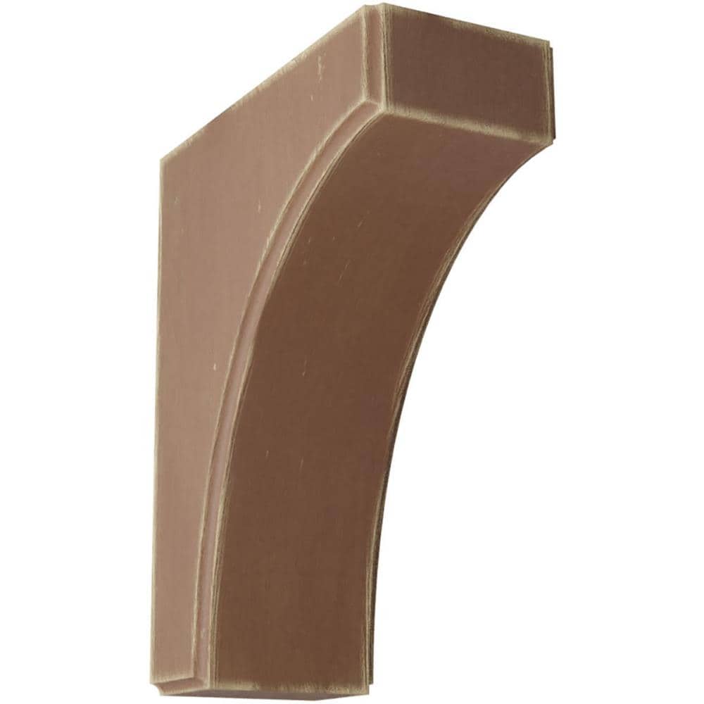 Ekena Millwork BKTWD04X08X10CVBR Clarksville 3-1/2-in x 8-in x 10-in Rubberwood Wood Standard Bracket