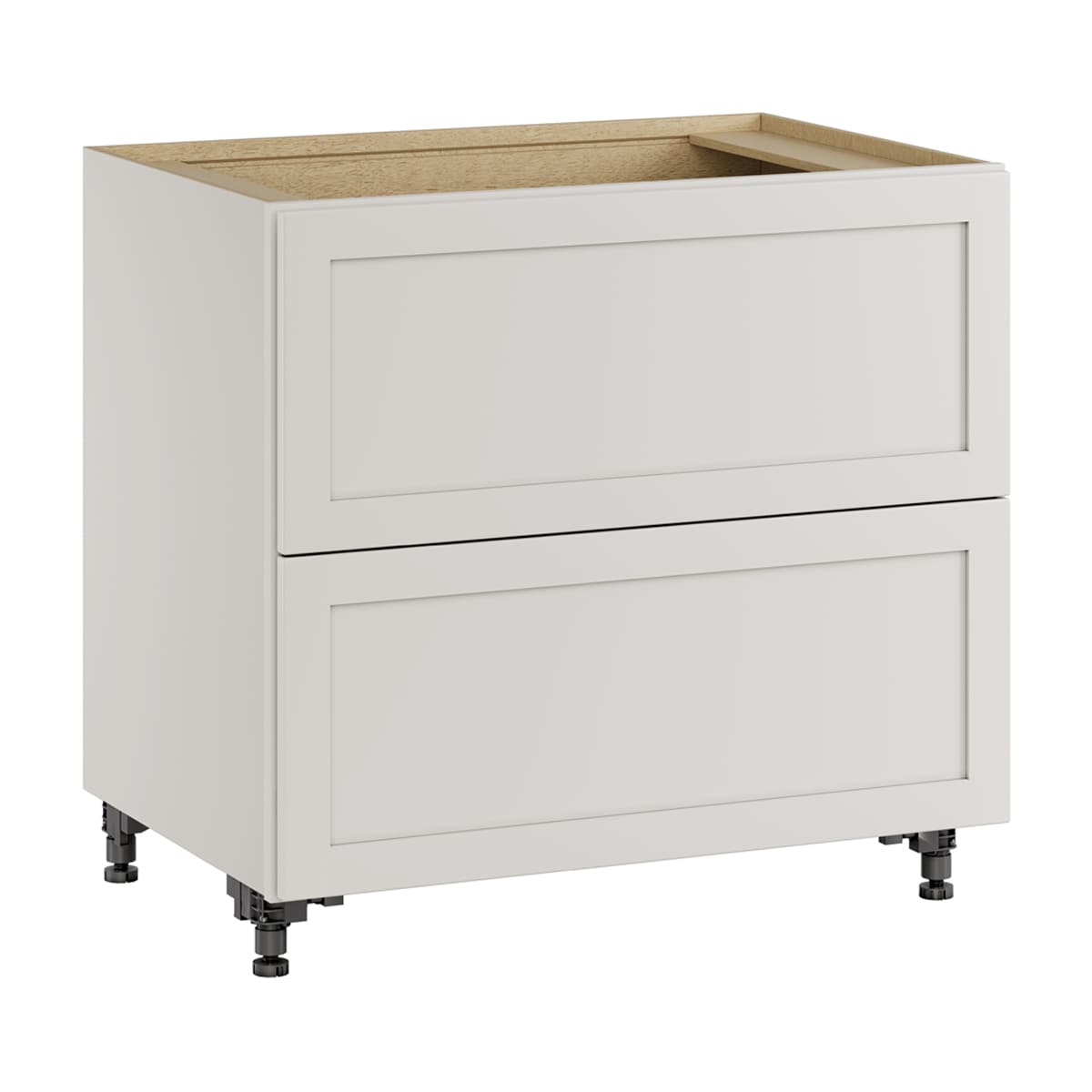 Whalen CLICK-IT LWSCLICK-14G Windsor Lane 36-in W x 34.5-in H x 24-in D Light Gray Birch 2 -Drawers Drawer Base Ready to assemble Plywood Cabinet (Raised Panel Shaker)
