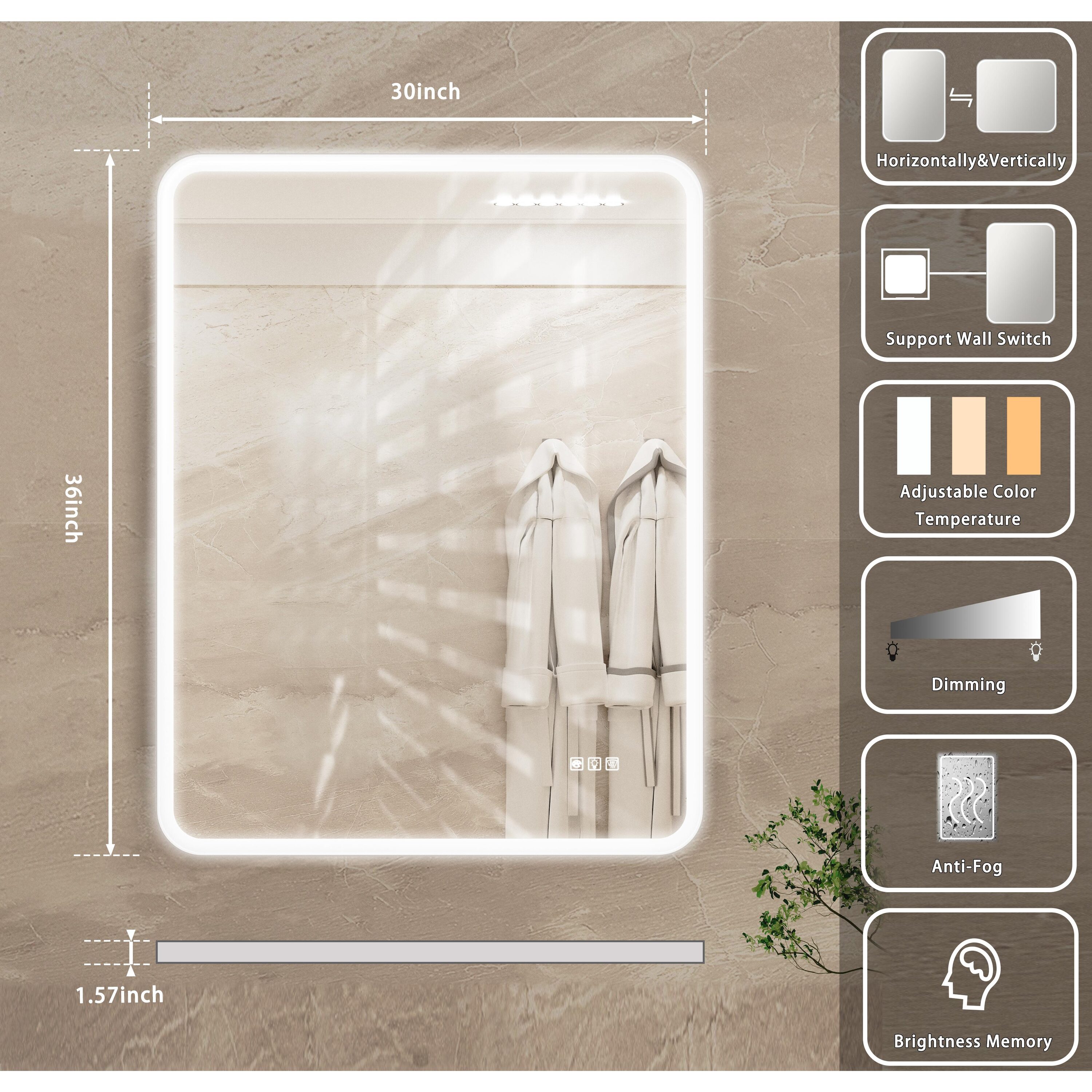 Bayfeve BF-195766-MIR Framed-Bath-Mirrors - View #5