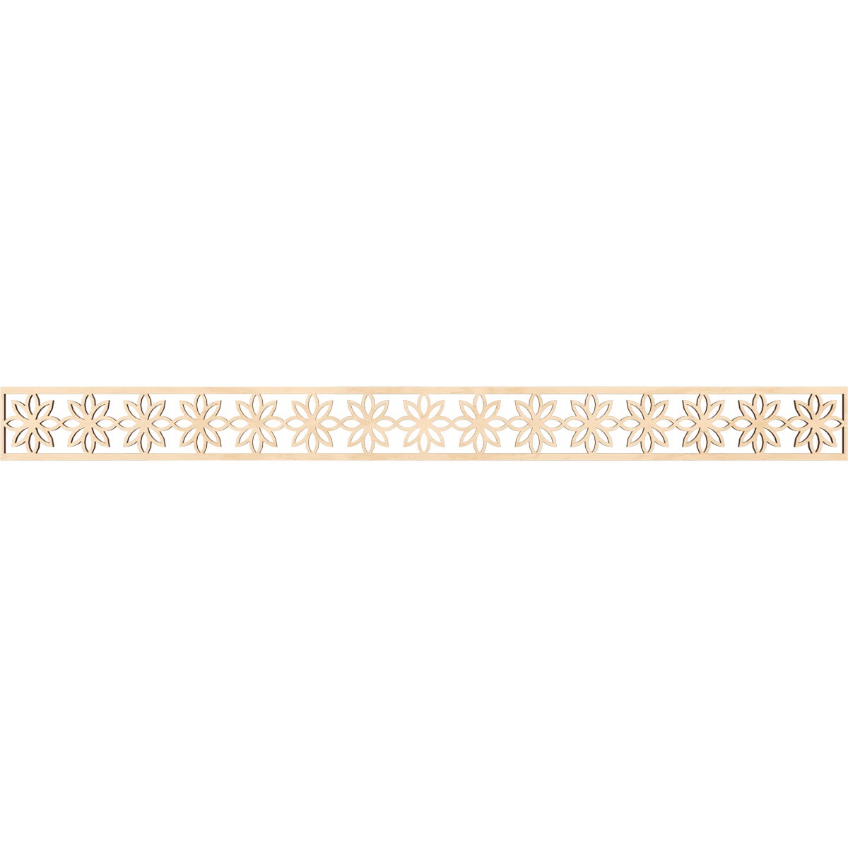 Ekena Millwork MLDA04X46DASBI Daisy Fretwork Flat Trim 4-in x 3.87-ft Birch Brown Unfinished 2156026 Pierced Wall Panel Moulding
