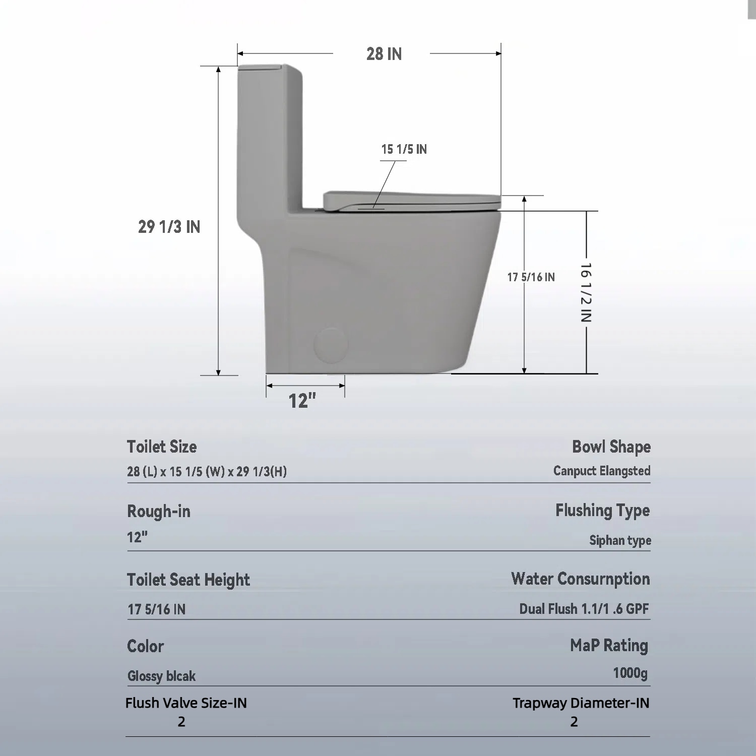 Wooakway FXLS0604-603Z75 toilets - View #5