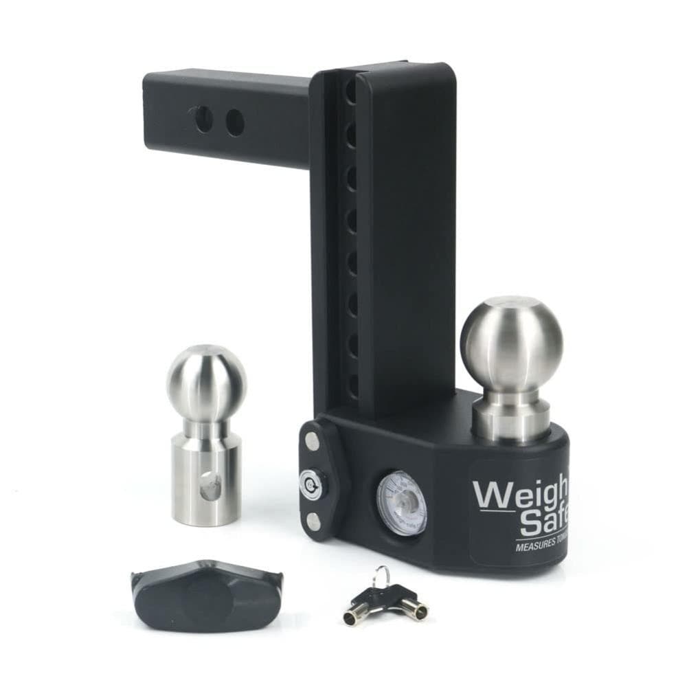 Weigh Safe  8 inch Drop Hitch for 2 inch Receiver Heavy Duty Steel 15000 lbs GTW