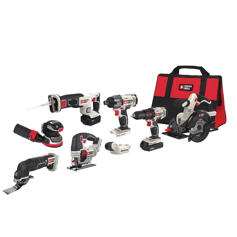 PORTER-CABLE PCCK6118 20V Lithium-Ion Cordless Combo Kit (8 Tools) for sale  online