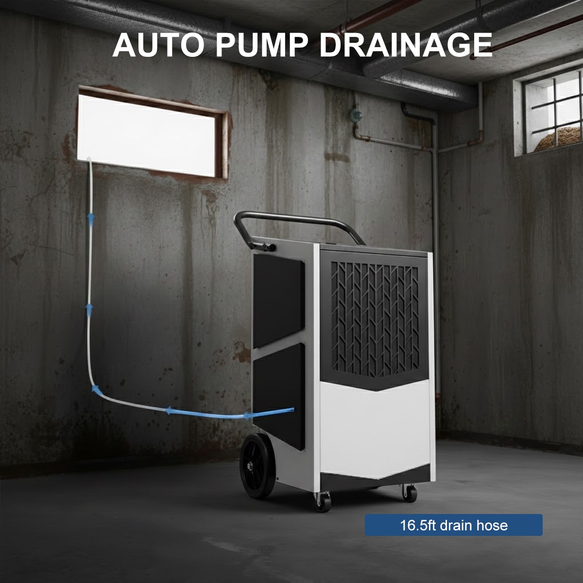BEARSOLIM Commercial Dehumidifier with Built in Pump 250 Pint ...