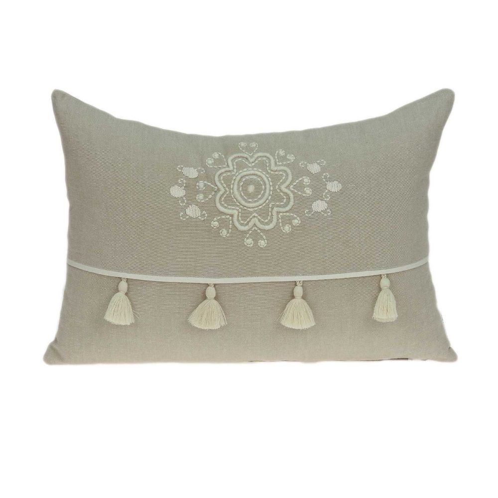 HomeRoots 333943 Jordan Beige Standard Cotton Pillow Case