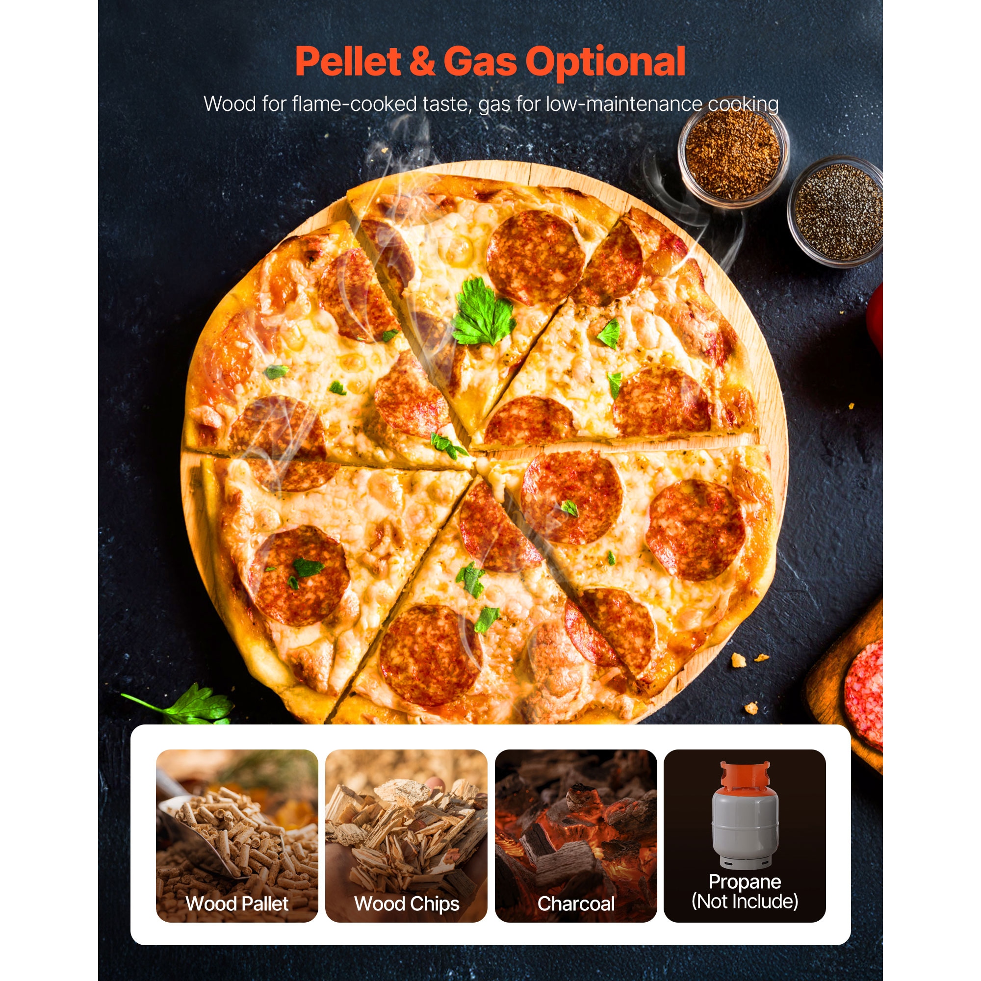 VEVOR SCBXPSLDNZWD08388V0 Outdoor-Pizza-Ovens - View #3
