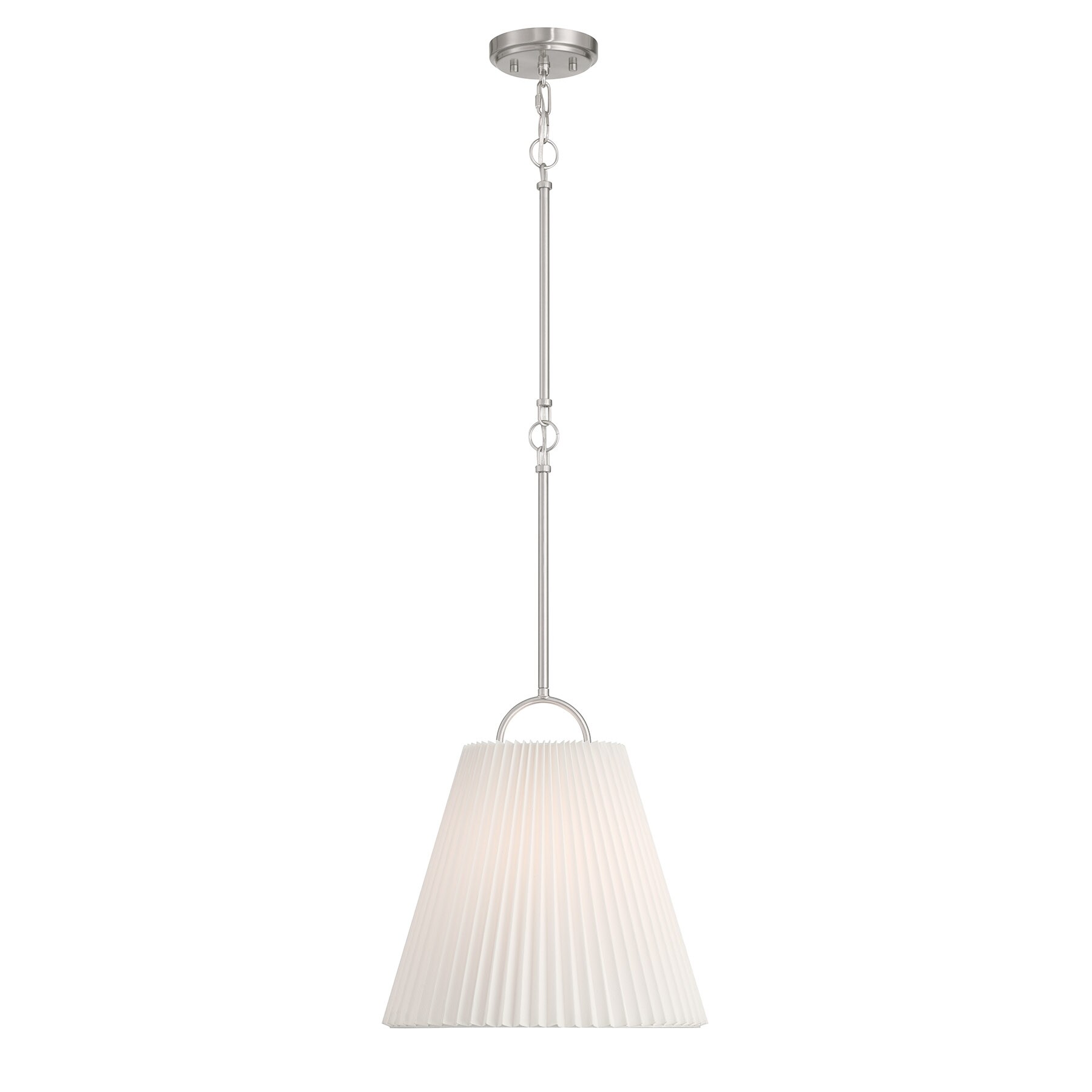 Meridian Lite Trends M7045BN Meridian Brushed Nickel Modern/contemporary Cone Medium Hanging Pendant light