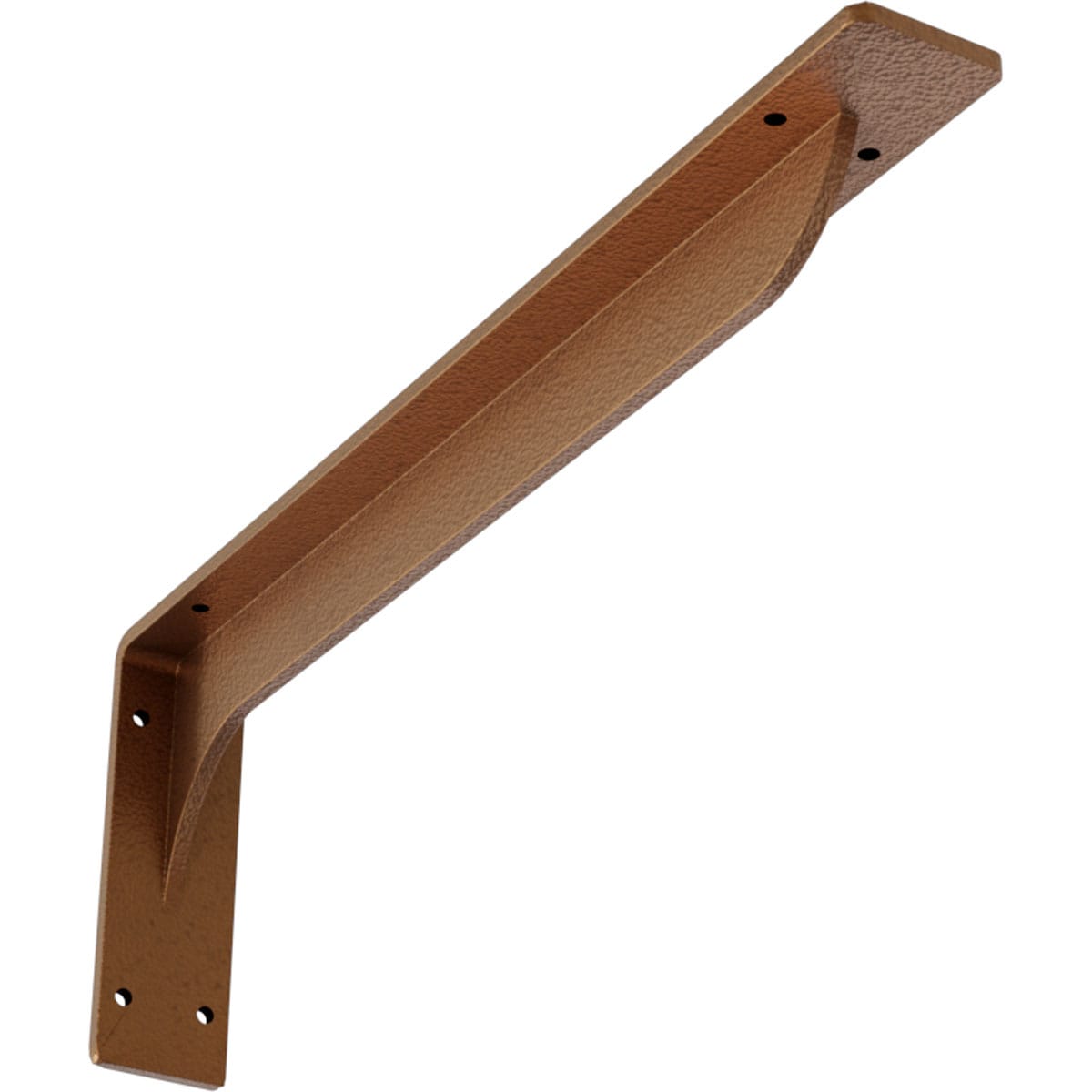 Ekena Millwork BKTM02X18X06EBHCO Embrey 18-in x 2-in x 6.5-in Copper Steel Mounting bracket