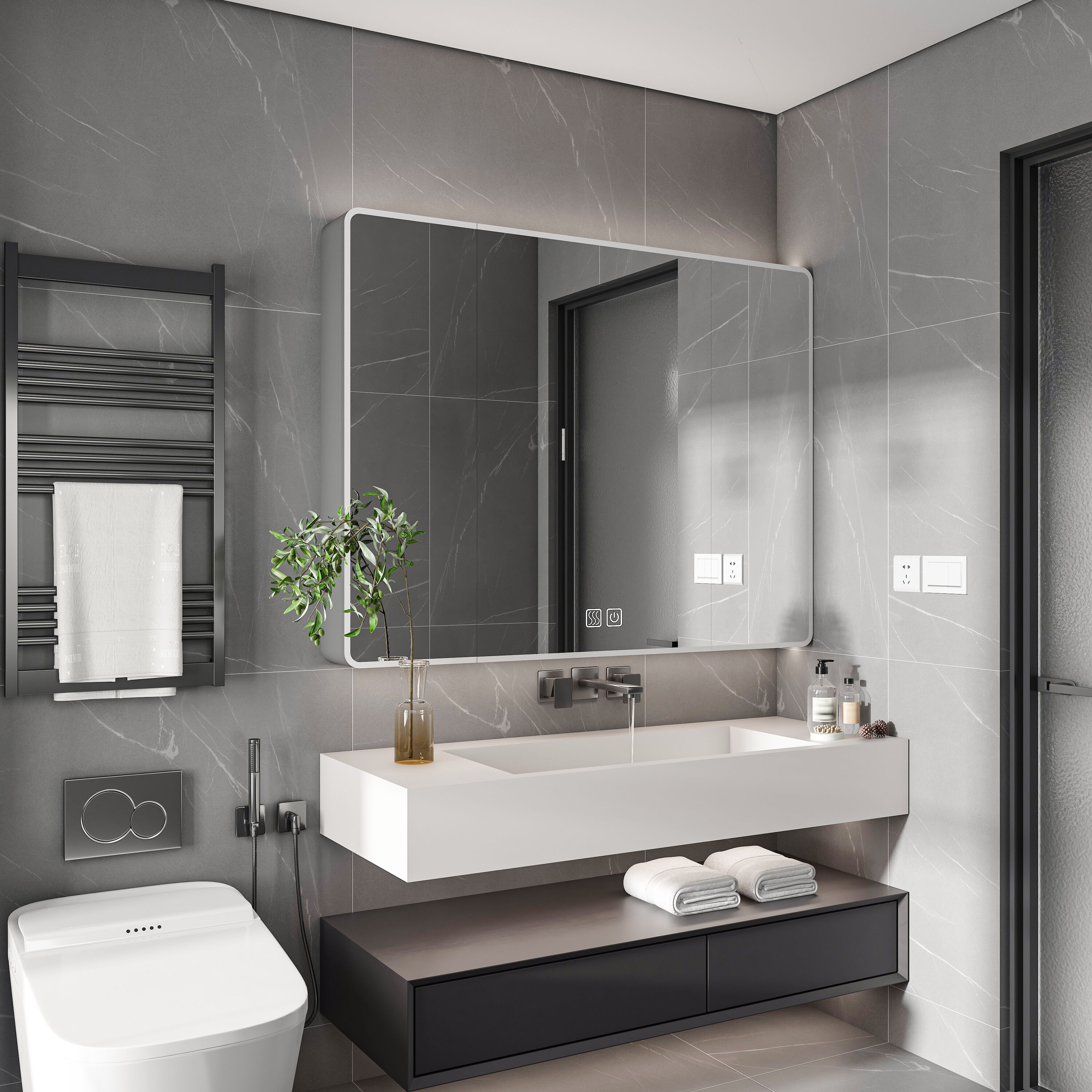 Forclover HBM-3528M Bathroom-Medicine-Cabinets - View #2