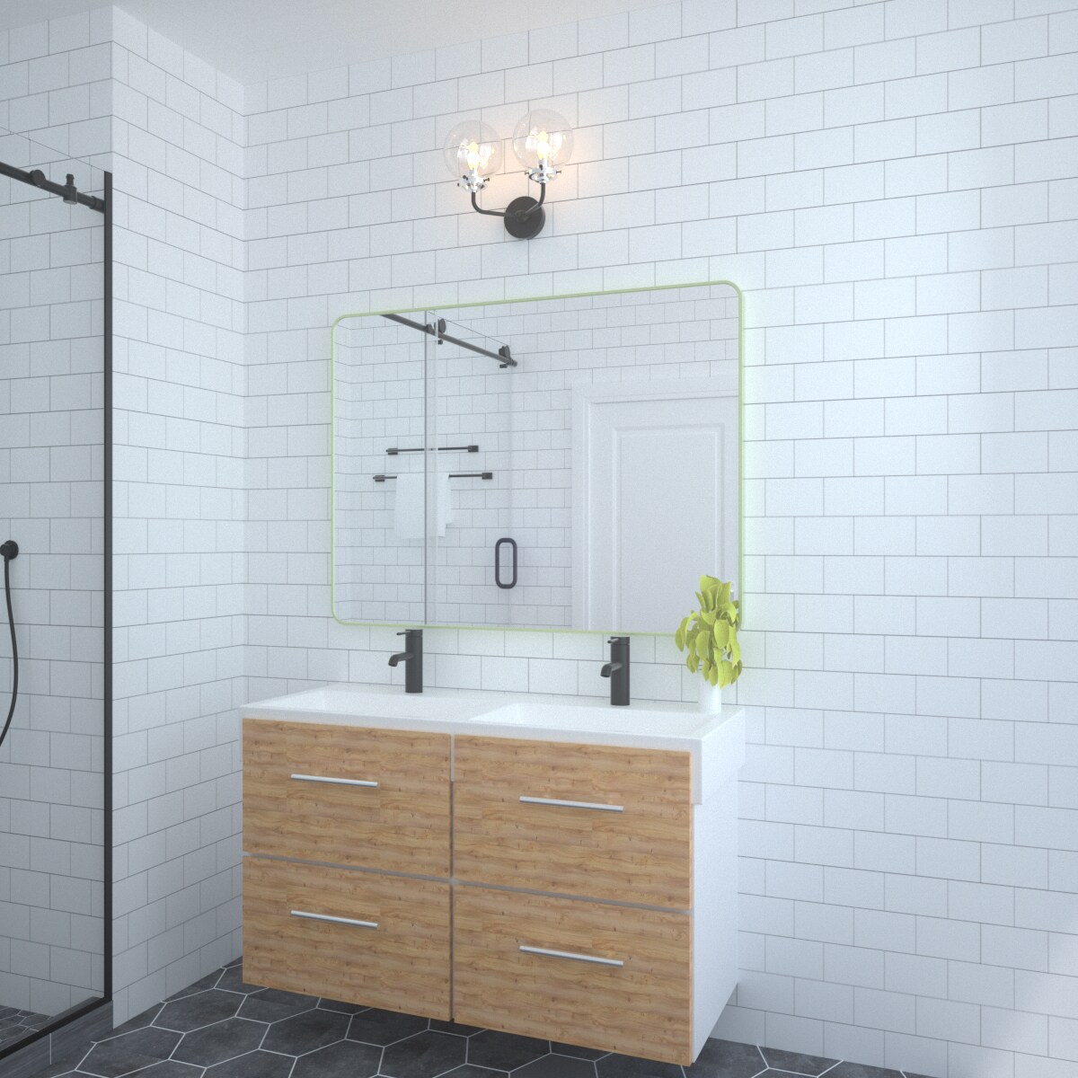 Forclover TAK-FMR4836MG Framed-Bath-Mirrors - View #3