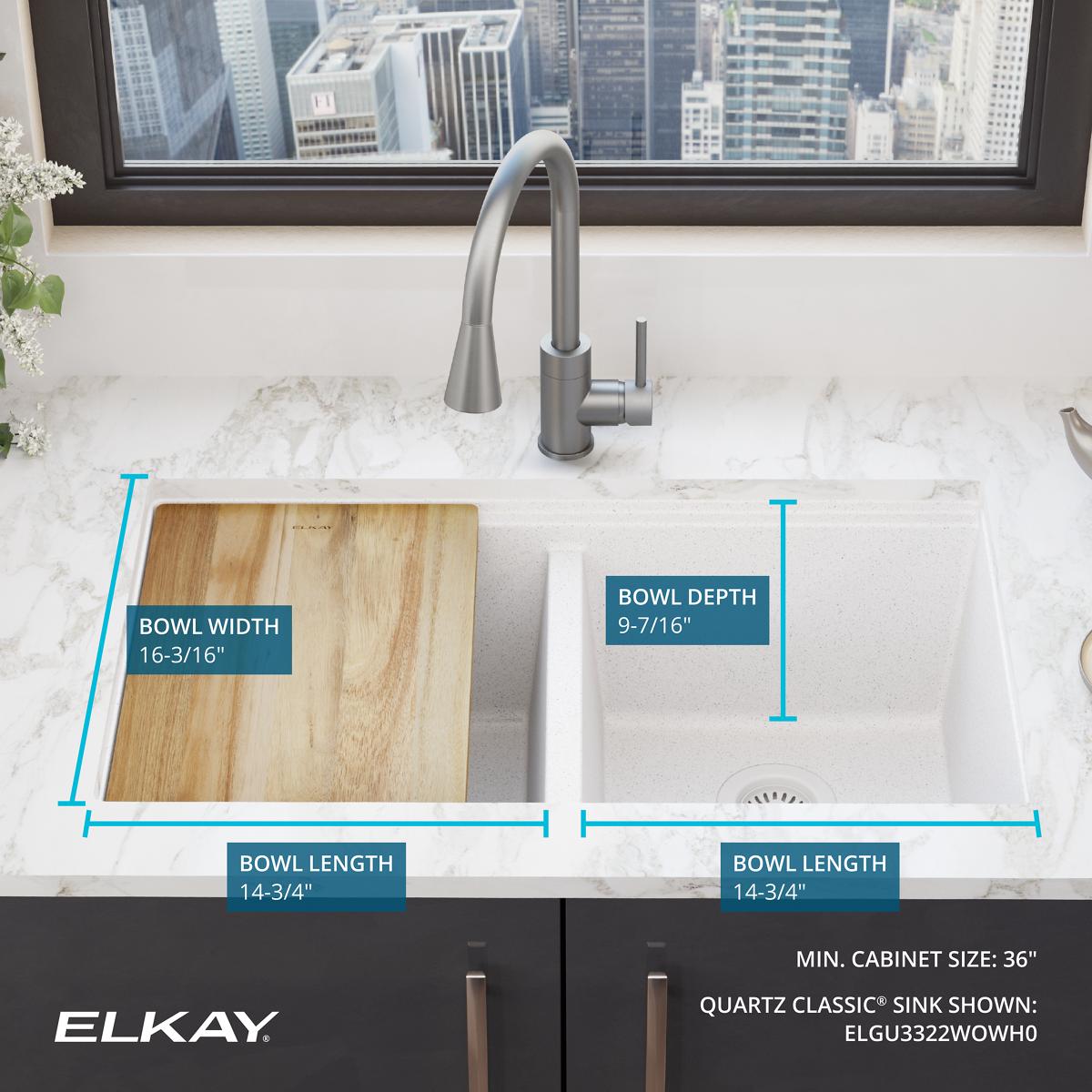 Elkay ELGU3322WOWH0 Kitchen-Sinks - View #9