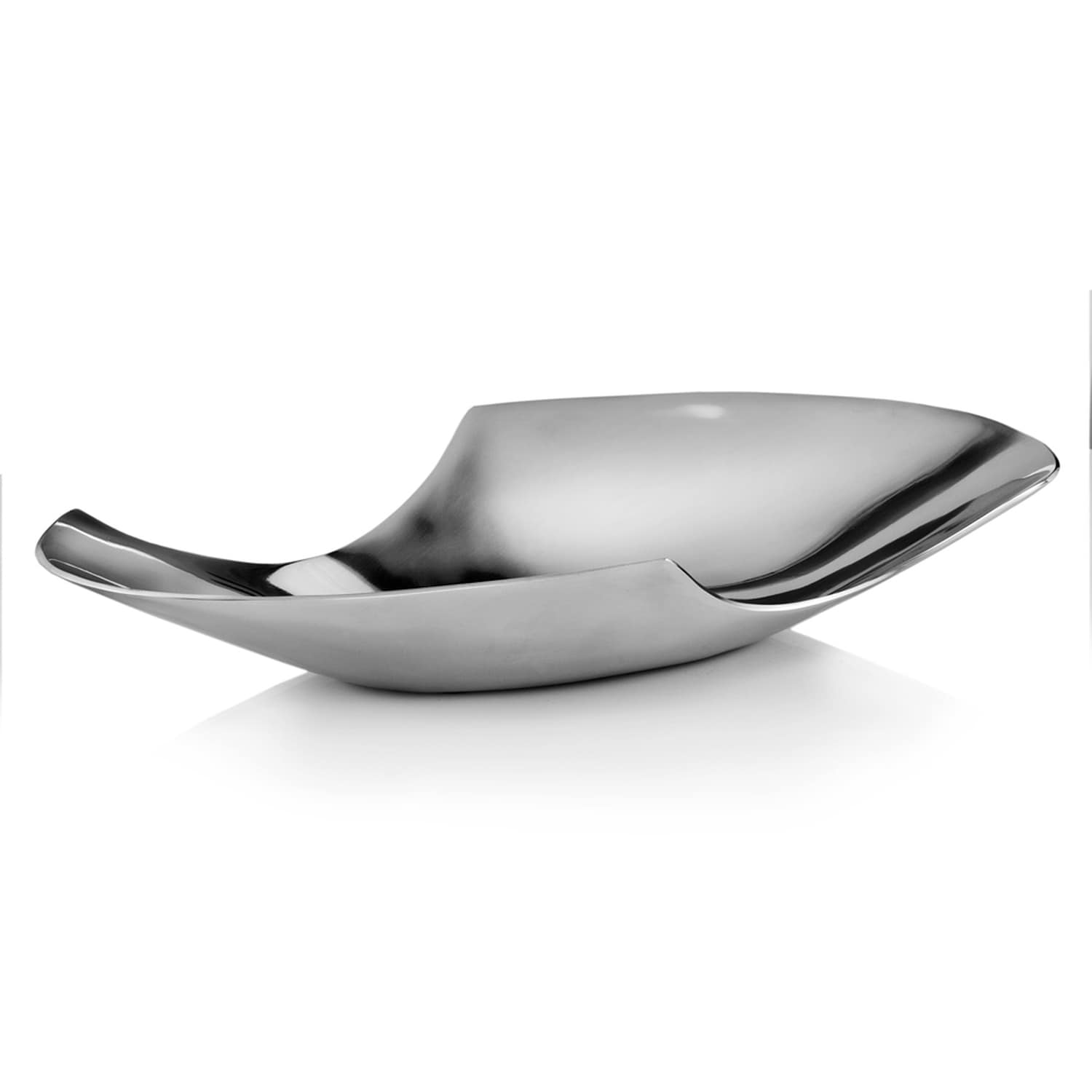 HomeRoots 4000354896 3-in x 10-in Buffed Oval Serving Tray