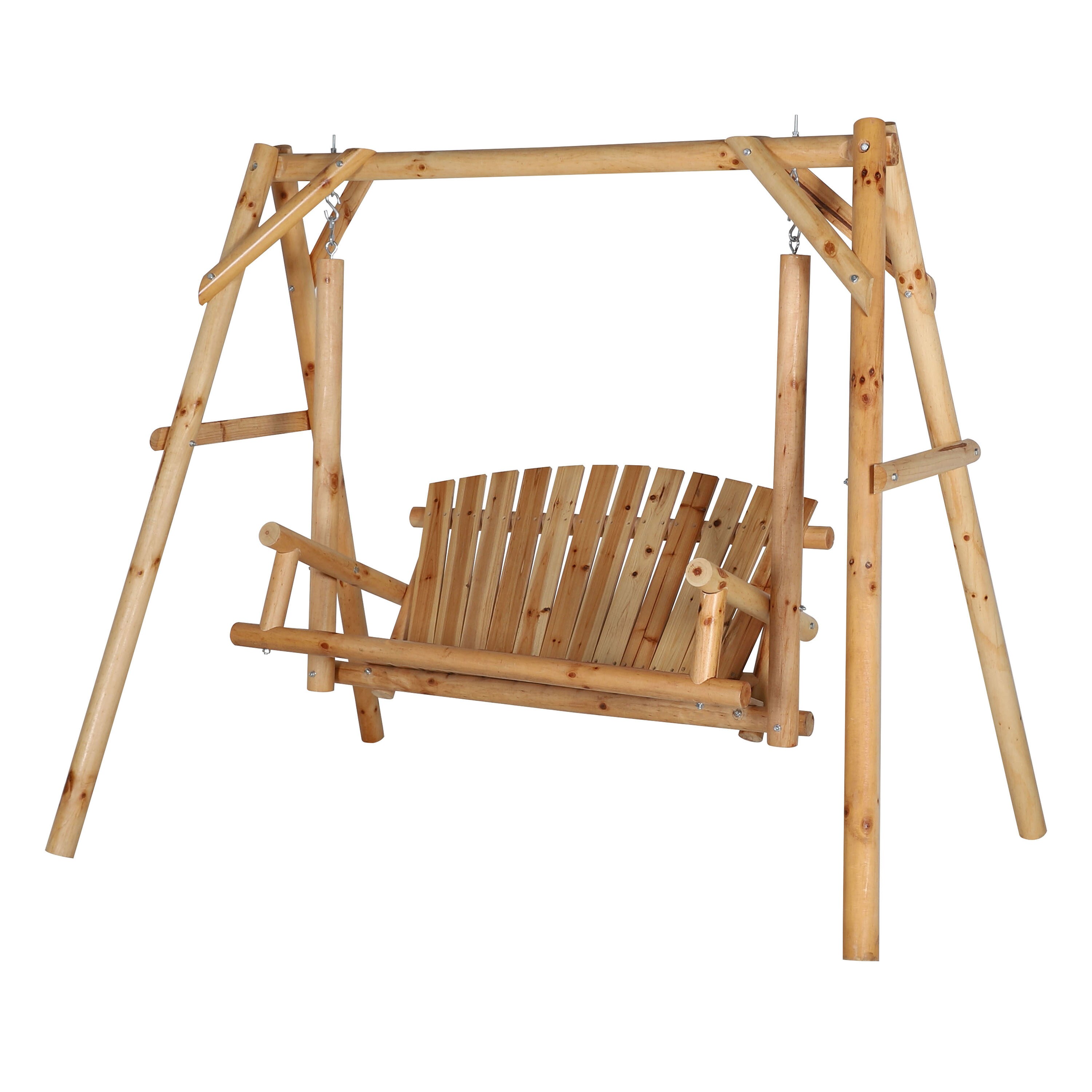 wooden lawn swings