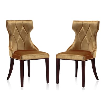 Dining Chairs, Gold Upholstered Dining Room Chairs