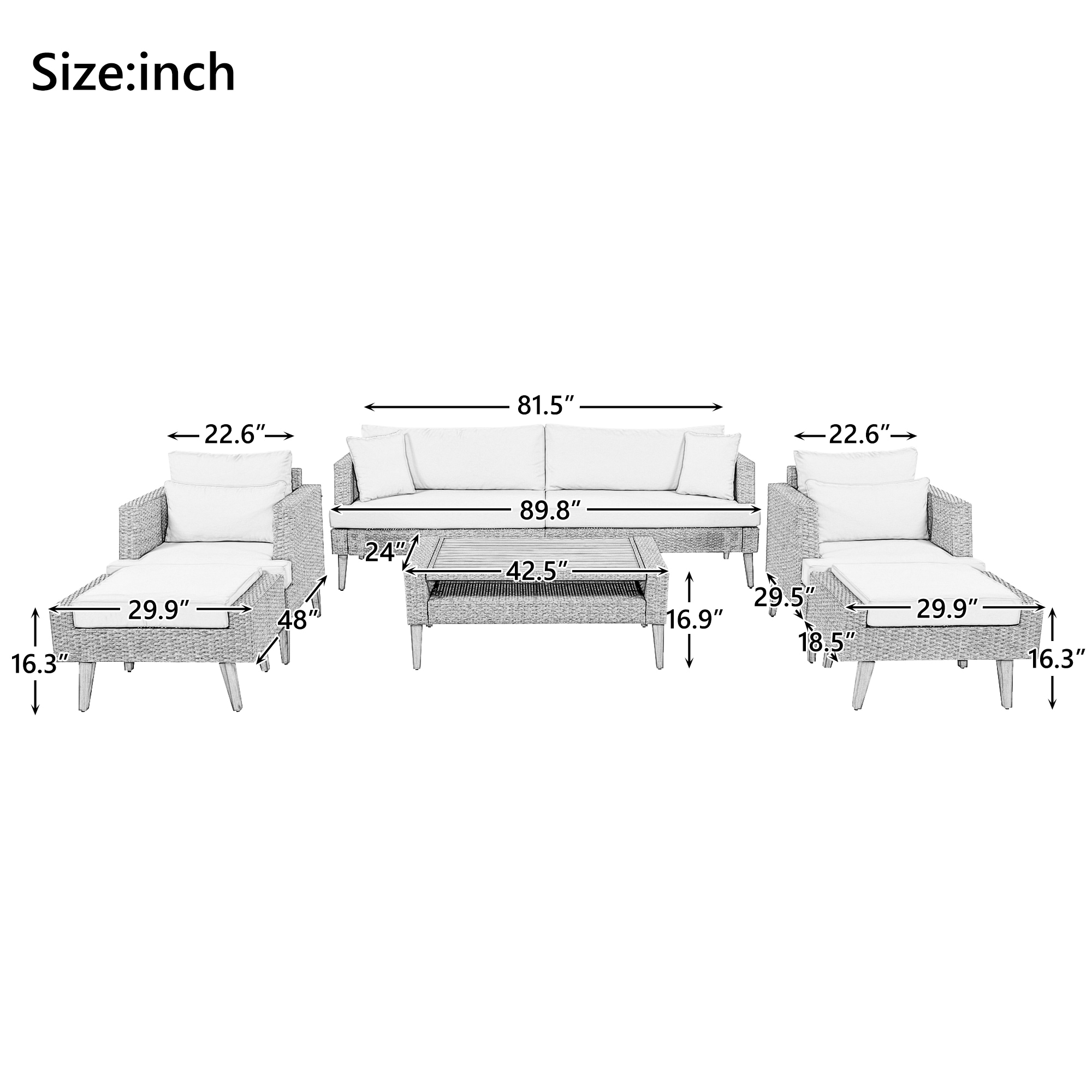 Nestfair HGP219D Patio-Conversation-Sets - View #8