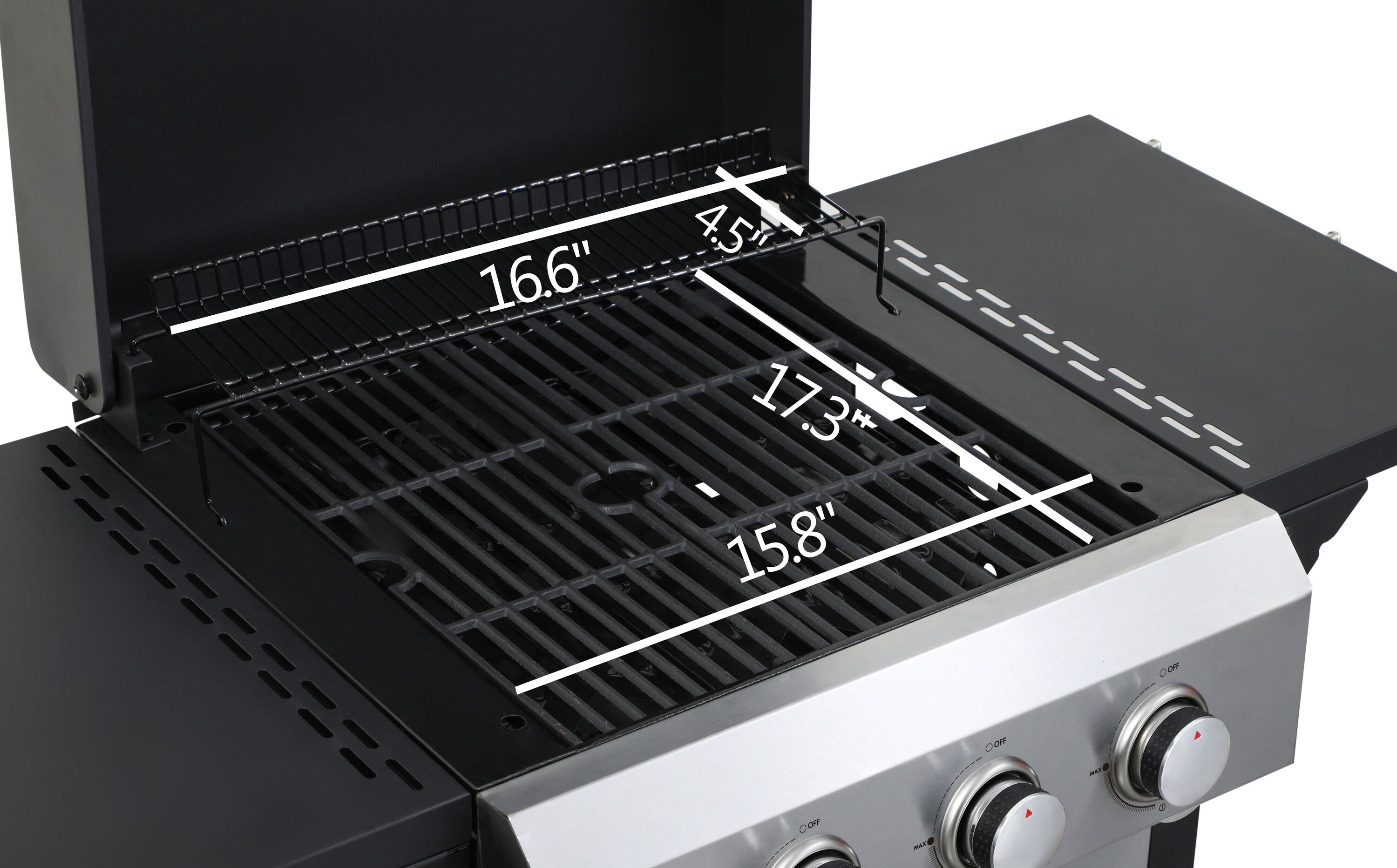 Lycvki CP06 Gas-Grill-Cookgrates-Warmracks - View #5