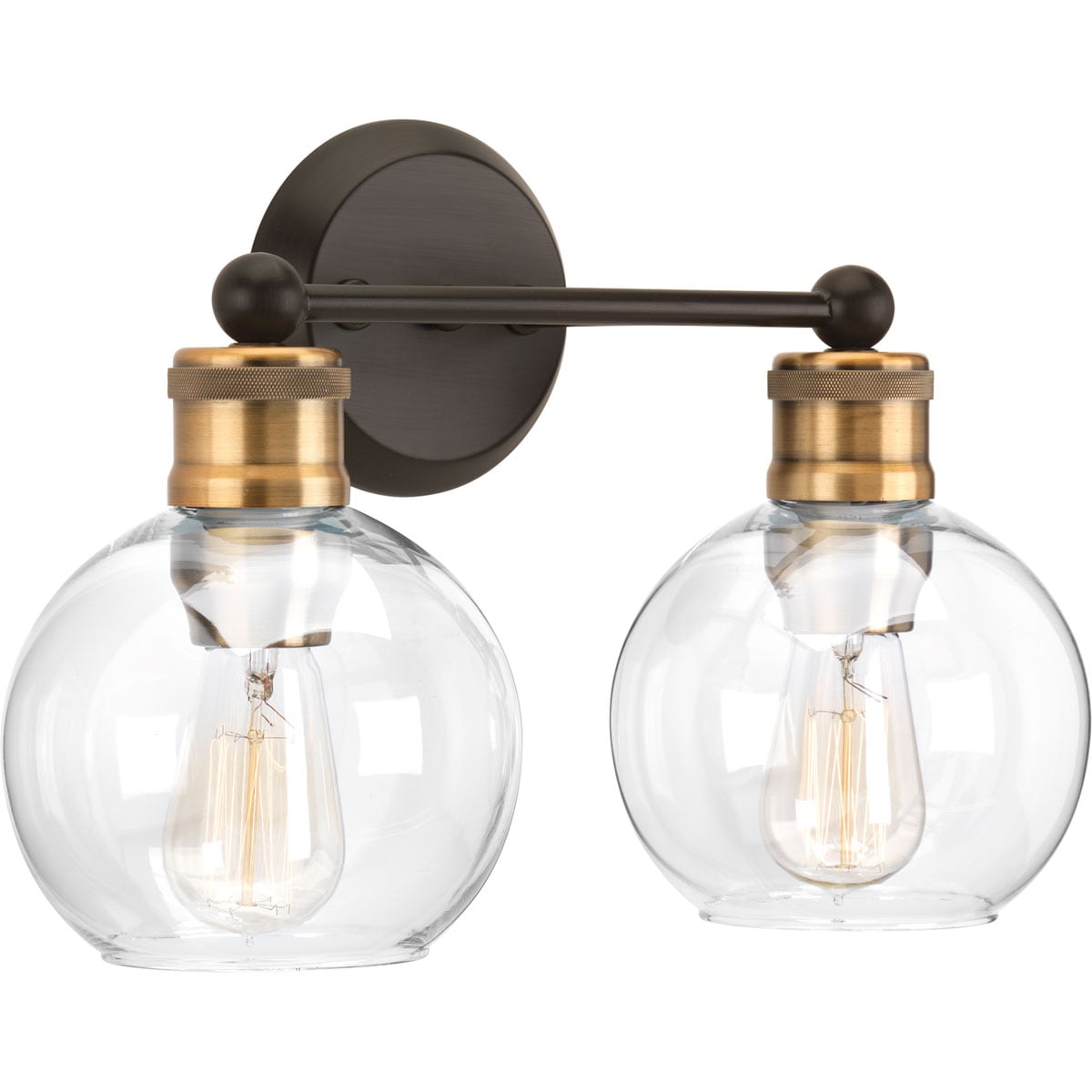 Progress Lighting P300050-020 Hansford 15.5-in 2 -Light Antique Bronze Farmhouse Vanity light