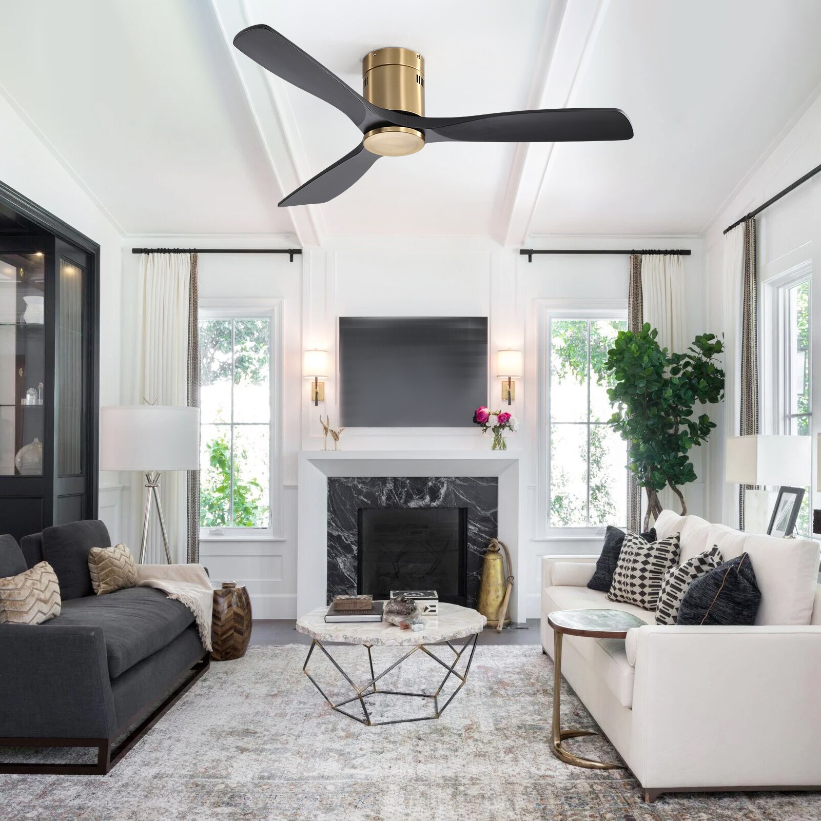 Sofucor LS-52143-BG-WD-YH-W Ceiling-Fans - View #3