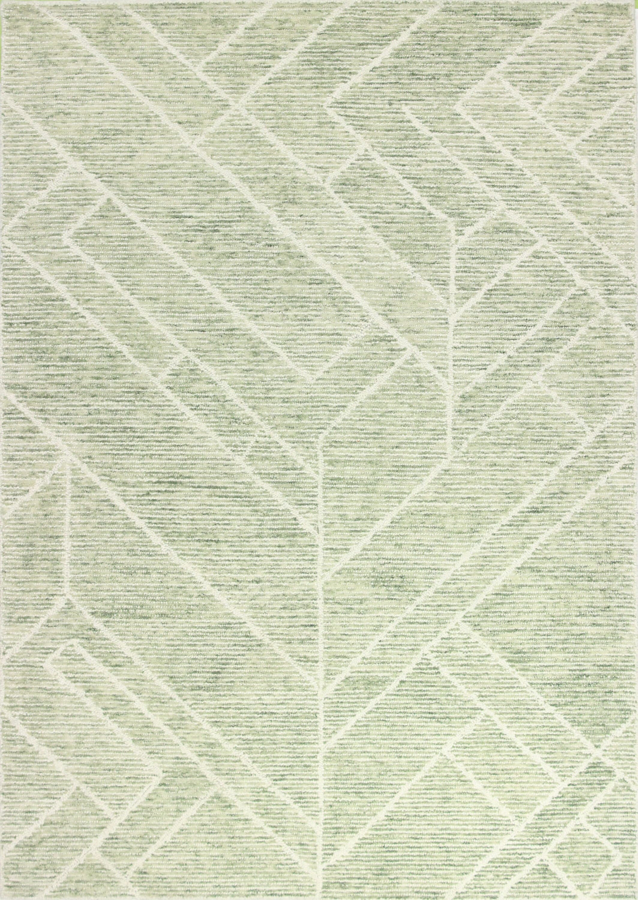 Bashian 649652295305 8 X 10 (ft) Wool Celery Indoor Geometric Moroccan Area Rug