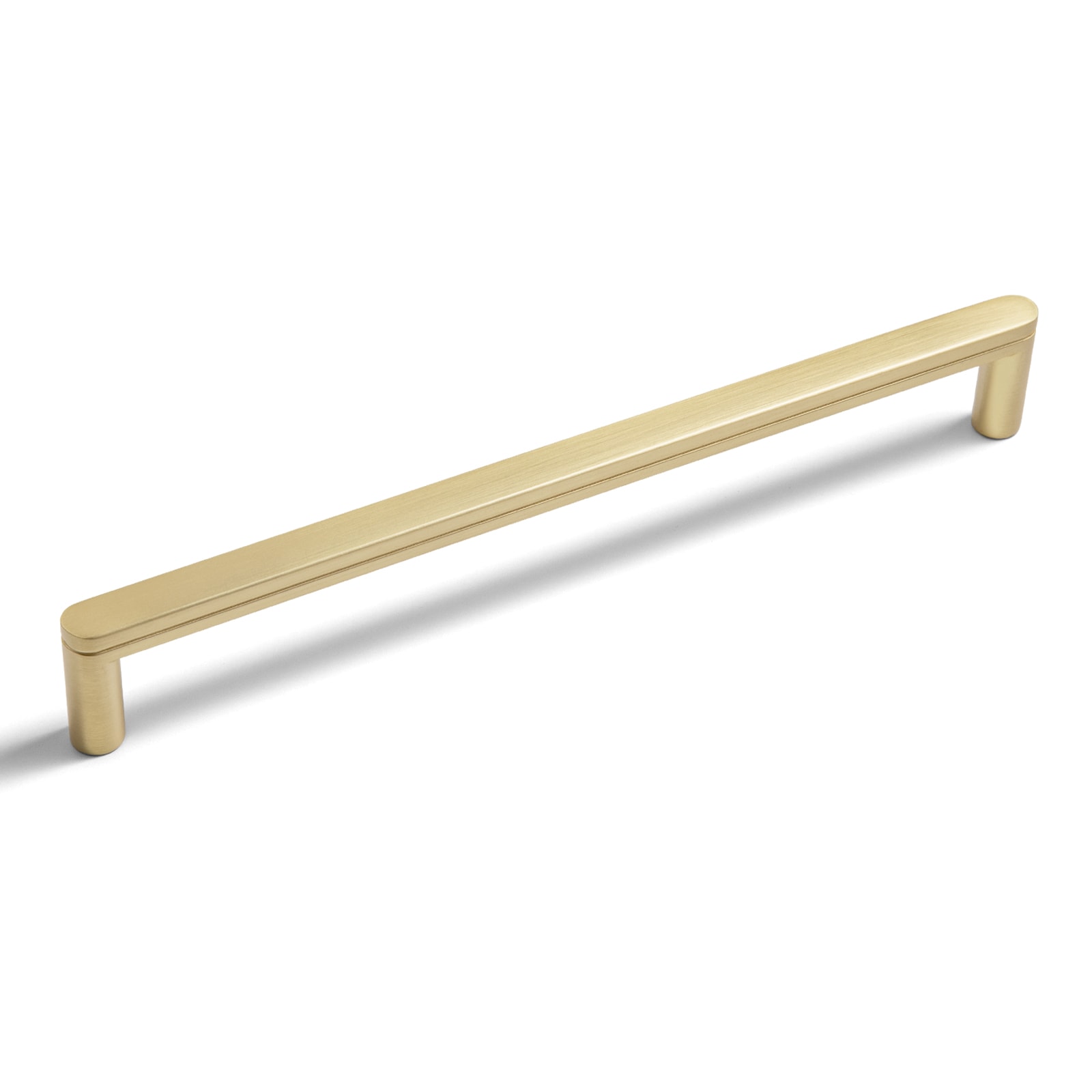 Miaokesen 2065TLS-192 7-9/16-in , 192mm Center to Center Light Brushed Brass Novelty Handle 6 -Pack