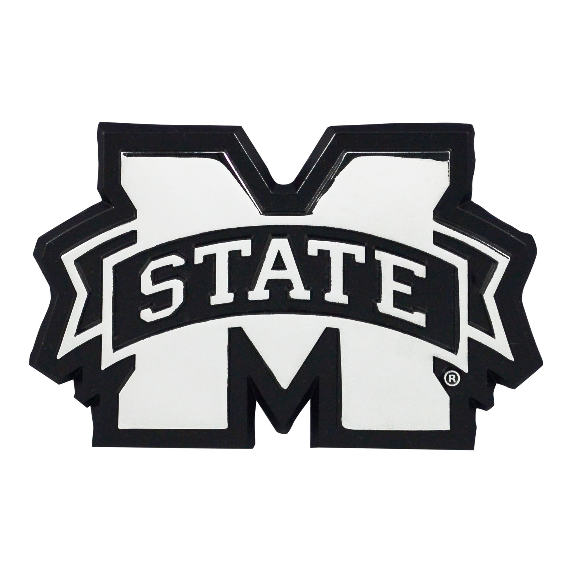 Rico Industries NCAA Mississippi State Bulldogs Chrome Finished Auto Emblem 3D Sticker 