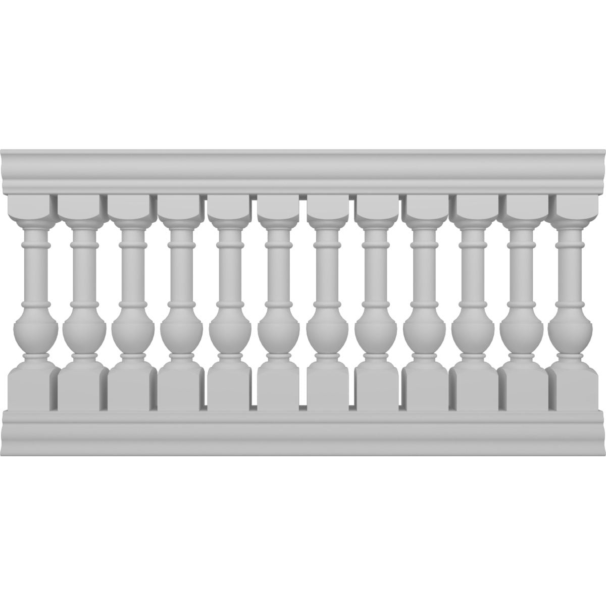 Ekena Millwork BALK40X072YOD FiberThane 6-ft x 40-in York Fiberglass Deck Rail Kit