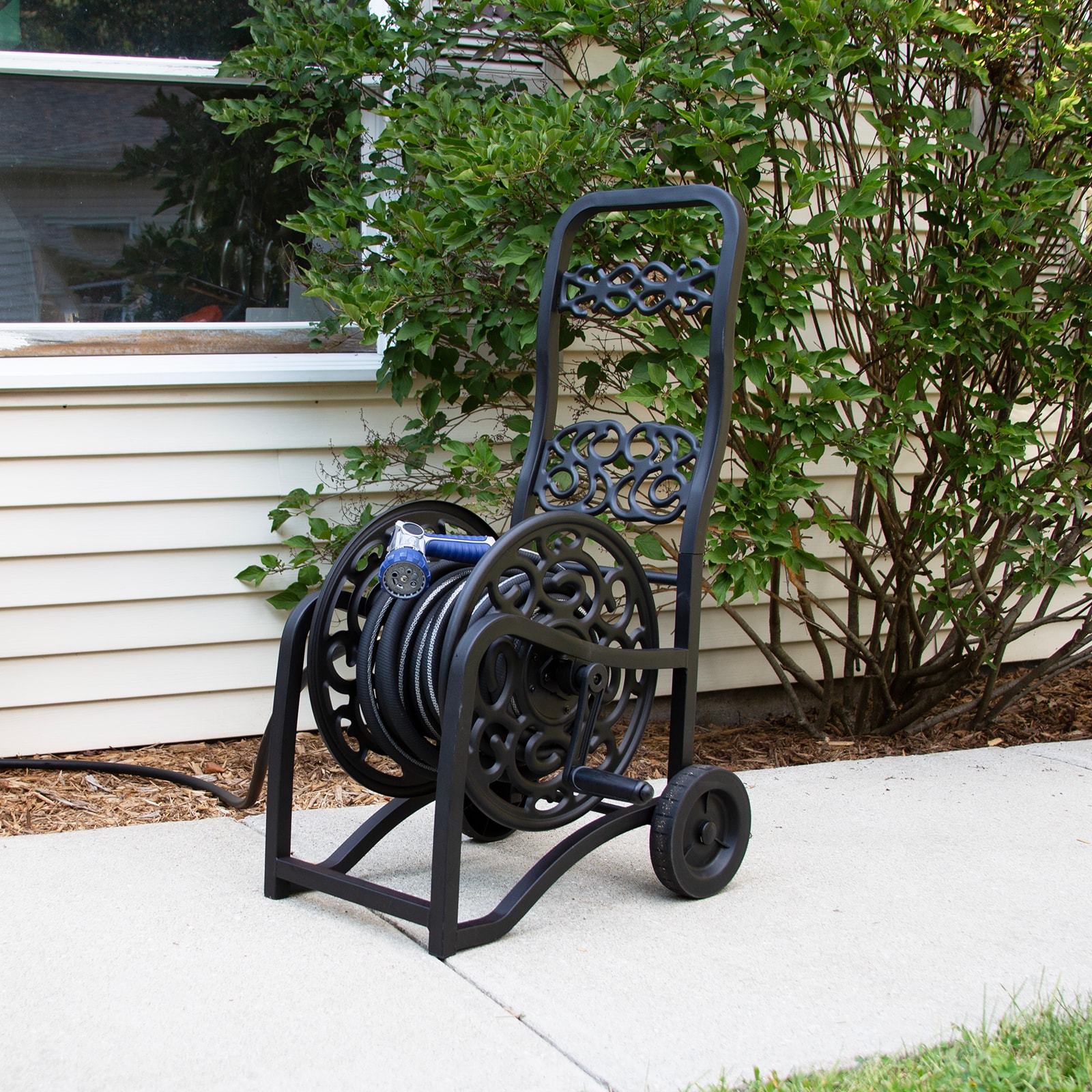 Style Selections Hose Cart Steel 200-ft Cart Hose Reel in the Garden Hose  Reels department at