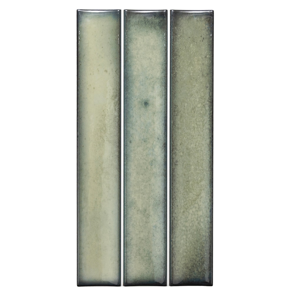The Tile Life Sakura Fluted Salvia 4-1/2-in x 9-in Glossy