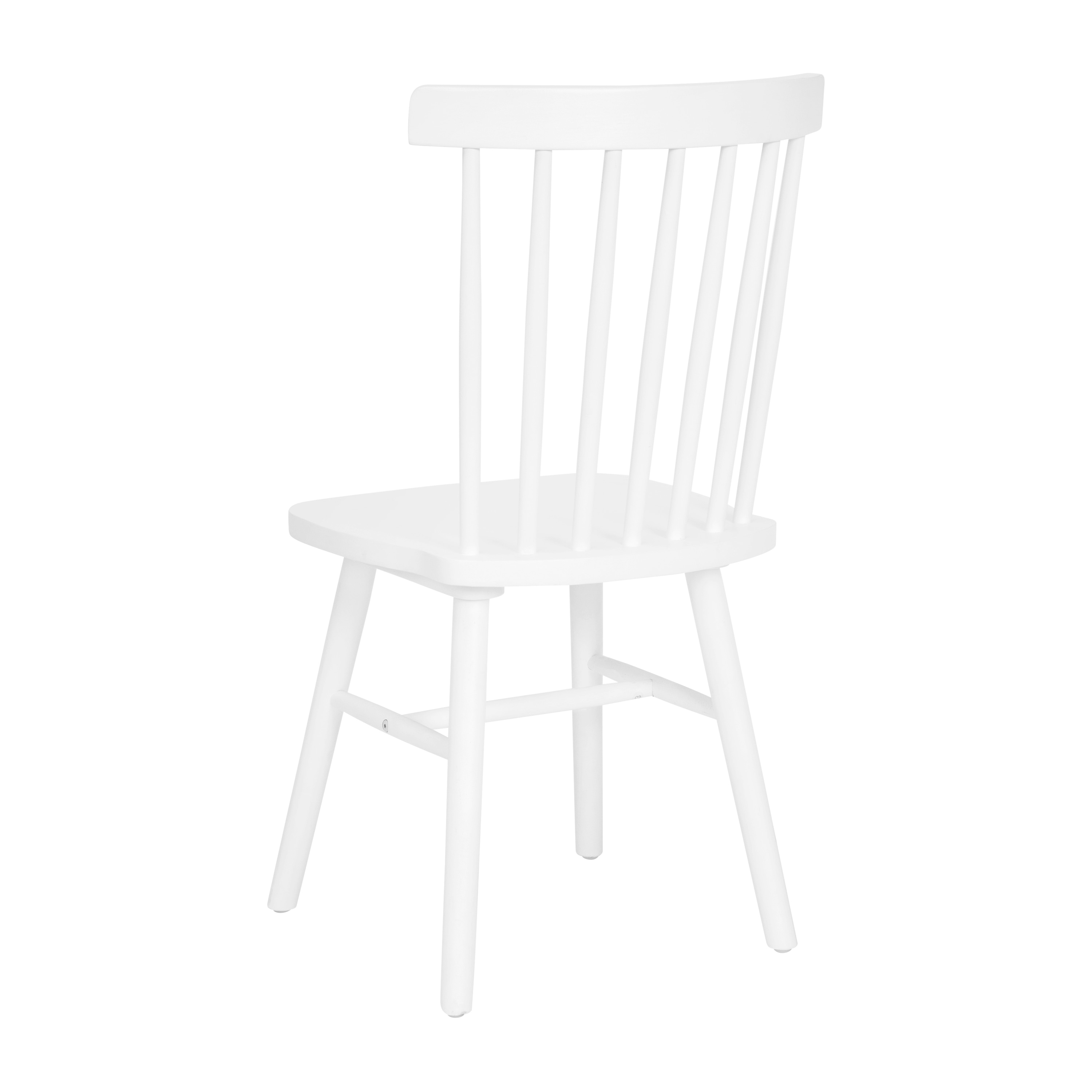 Elegant Windsor White Slat Wood Side Chair