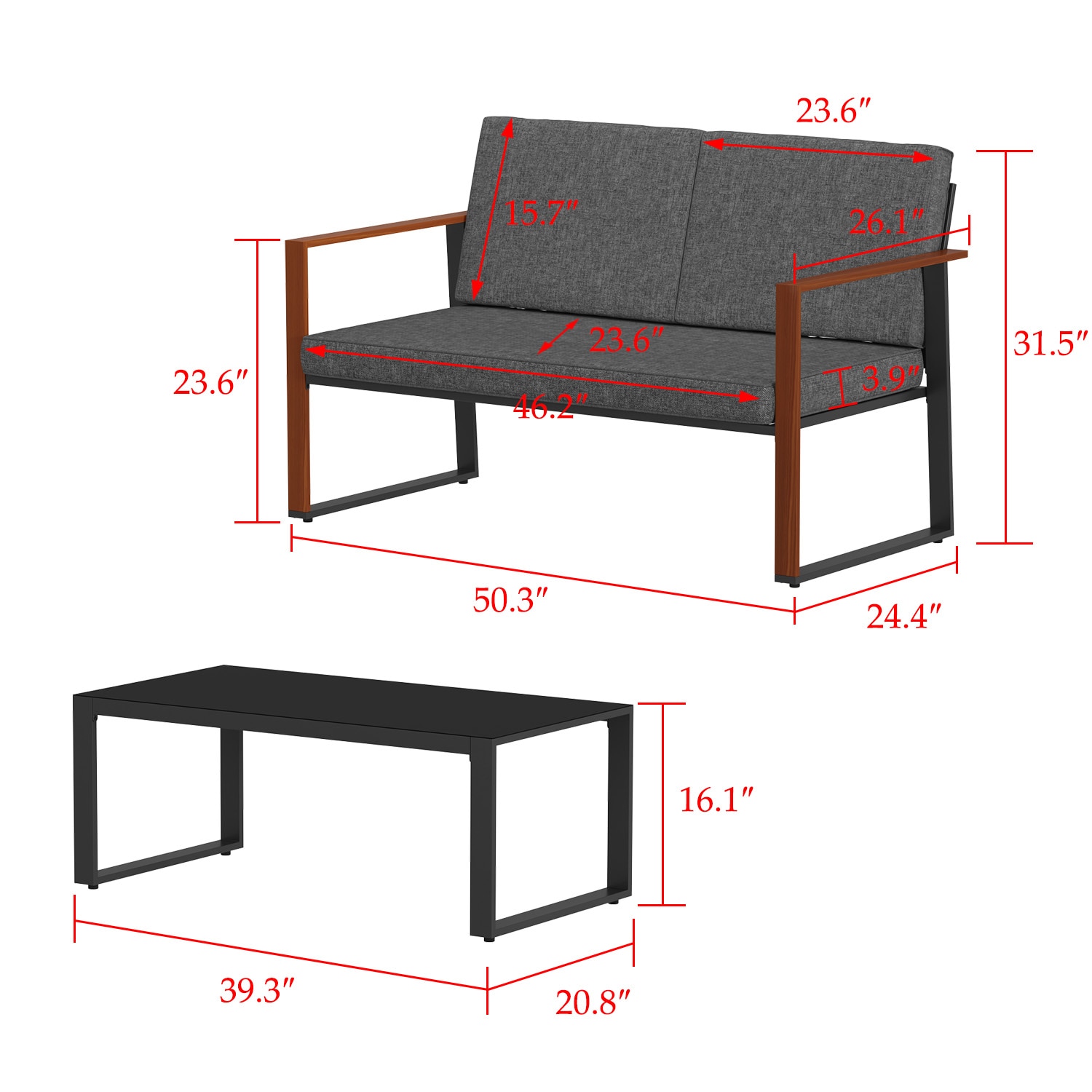 MIDHAM KF170301-04 Patio-Conversation-Sets - View #11