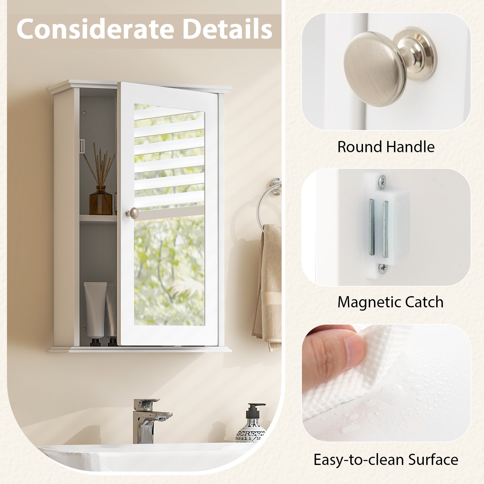 Slickblue D-CO-HW64856WH Bathroom-Medicine-Cabinets - Thumbnail View #4