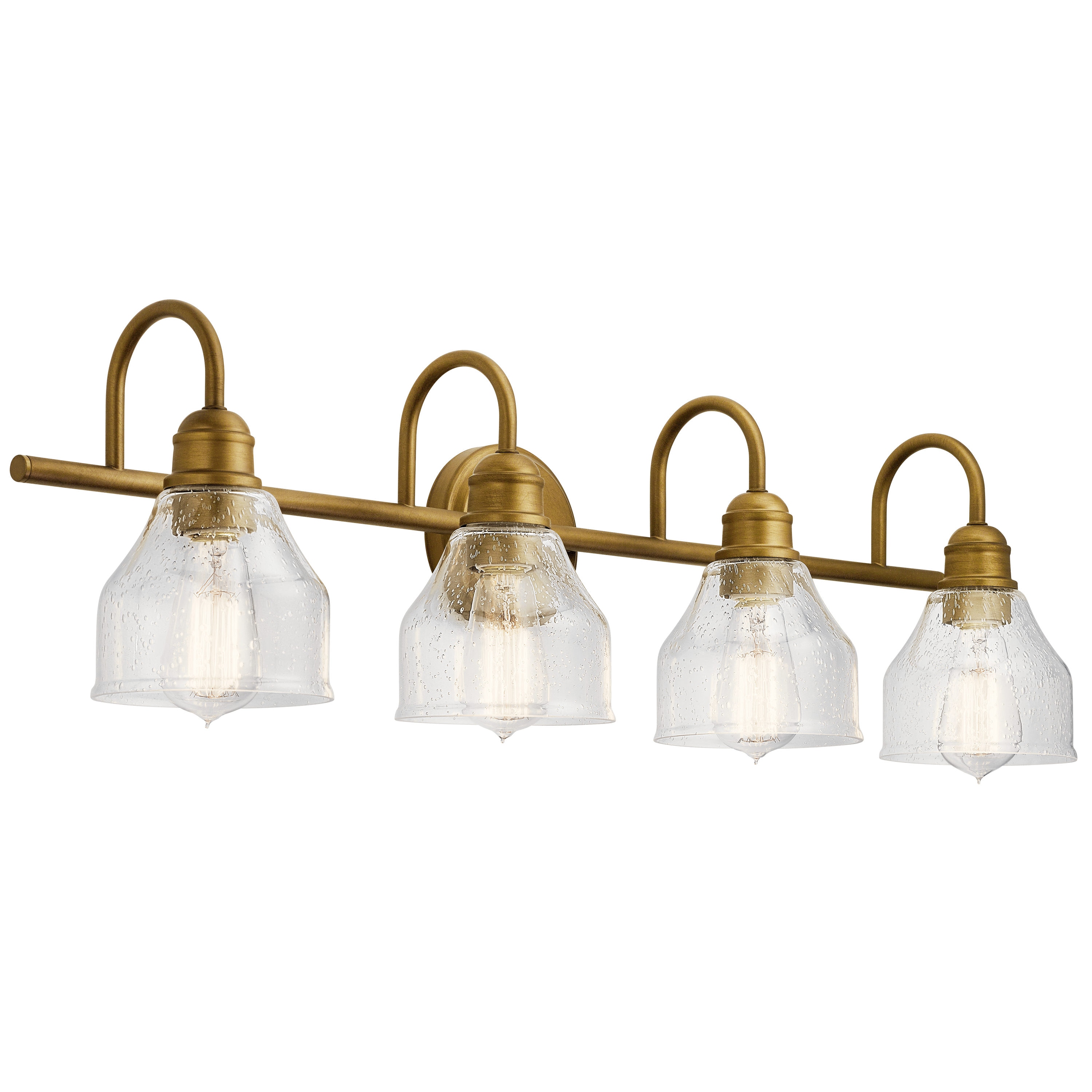Kichler 45974NBR Avery 33.25-in 4 -Light Brass Industrial Vanity light