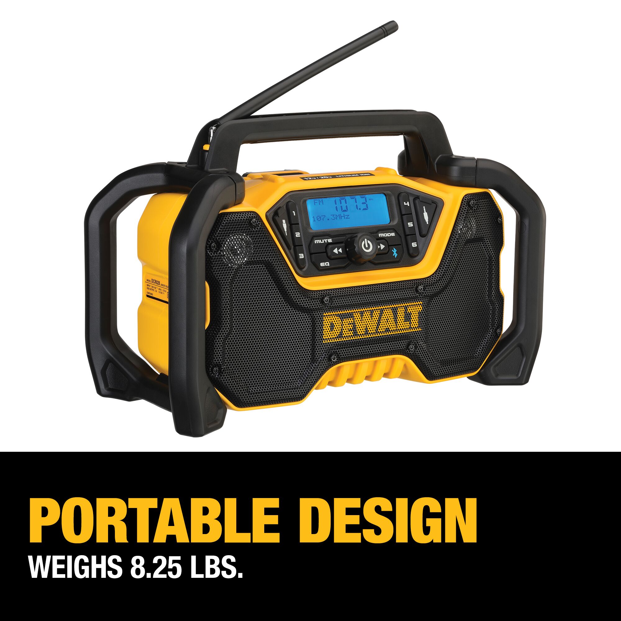 DEWALT DCR025 tooth Radio Charger, Blue with Compact XR Li-Ion Battery Pack - 3