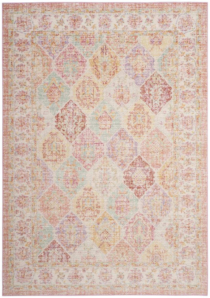 Safavieh Windsor Zari 5 x 7 Pink/Multi Indoor Distressed/Overdyed Vintage Area Rug