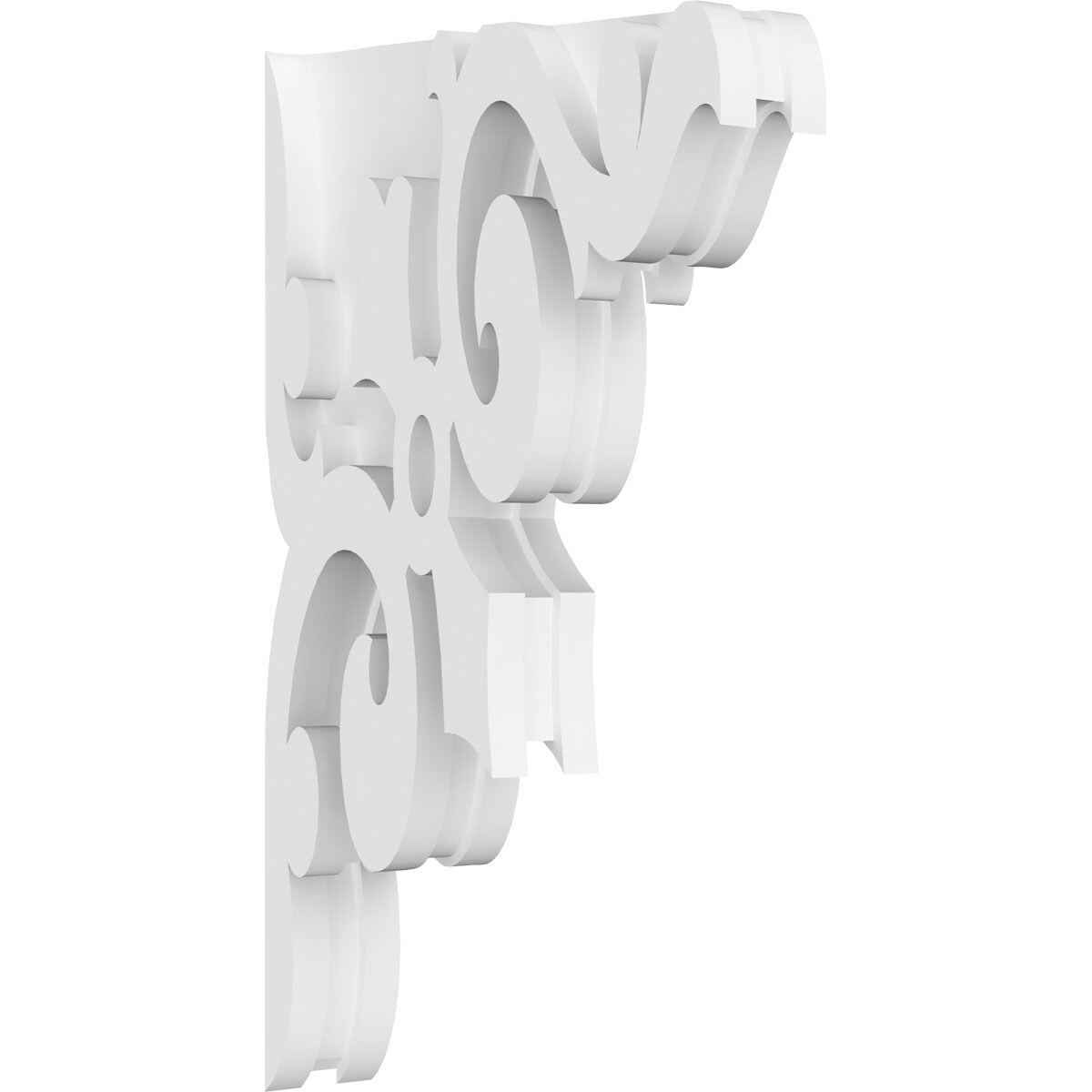 Ekena Millwork CORP01X07X13WH 1.875-in x 7.5-in x 13-in Whitman Unfinished White PVC Paintable Corbel