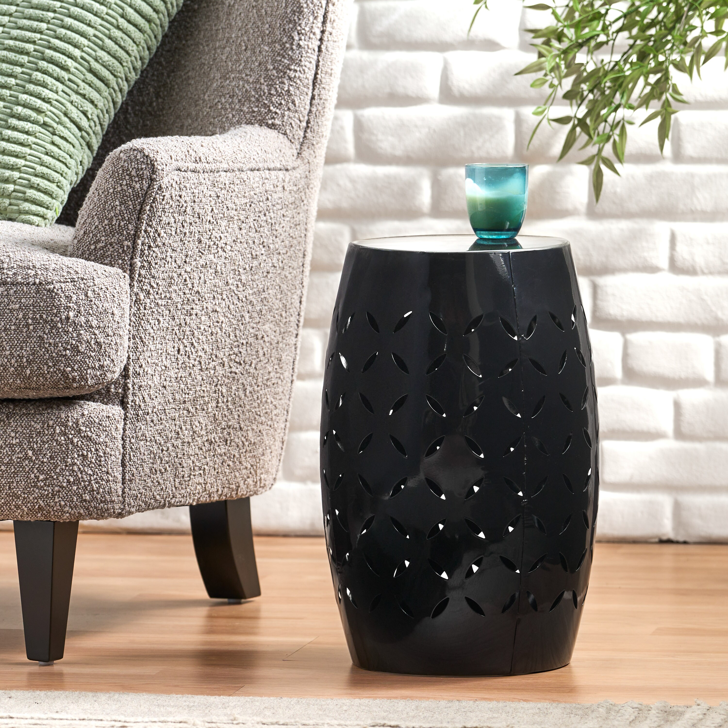 AHIOU HOME ZAAHG-61305.00BLKGS Garden-Stools - View #5