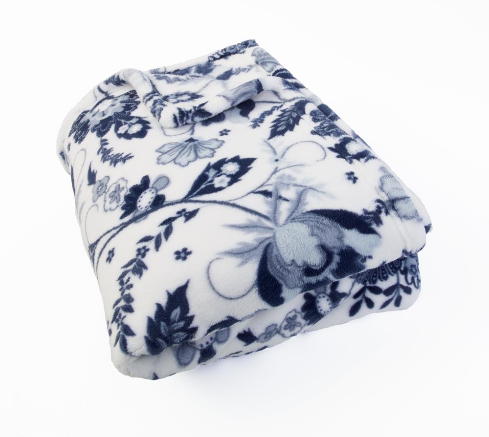 Decor Therapy Thro by Marlo Lorenz Blue Blanket at Lowes.com