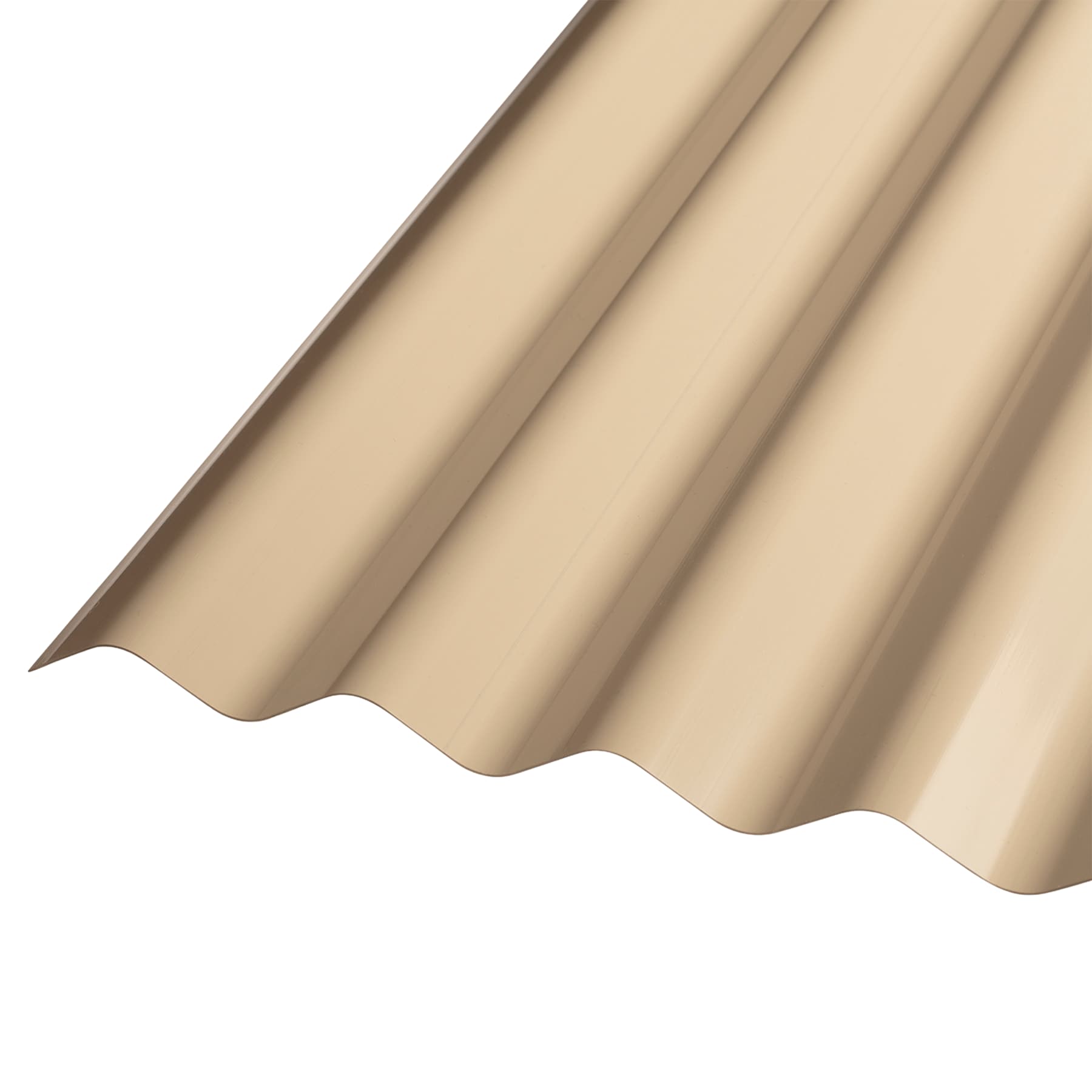 AmeriLux International PVC Lite 2.16-ft X 12-ft Corrugated Beige PVC ...