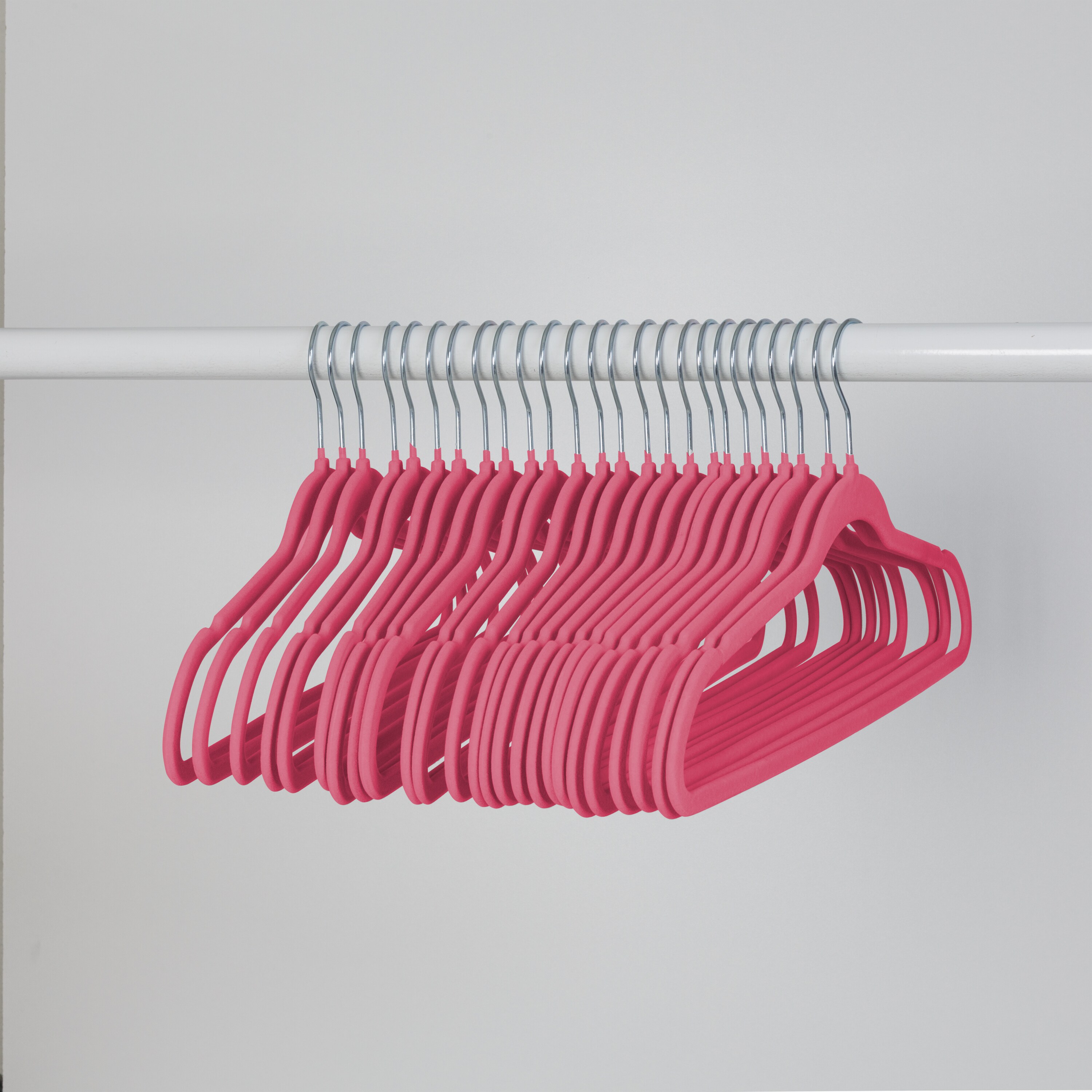 Honey-Can-Do 25-Pack Plastic Non-slip Grip Clothing Hanger (Pink) in ...