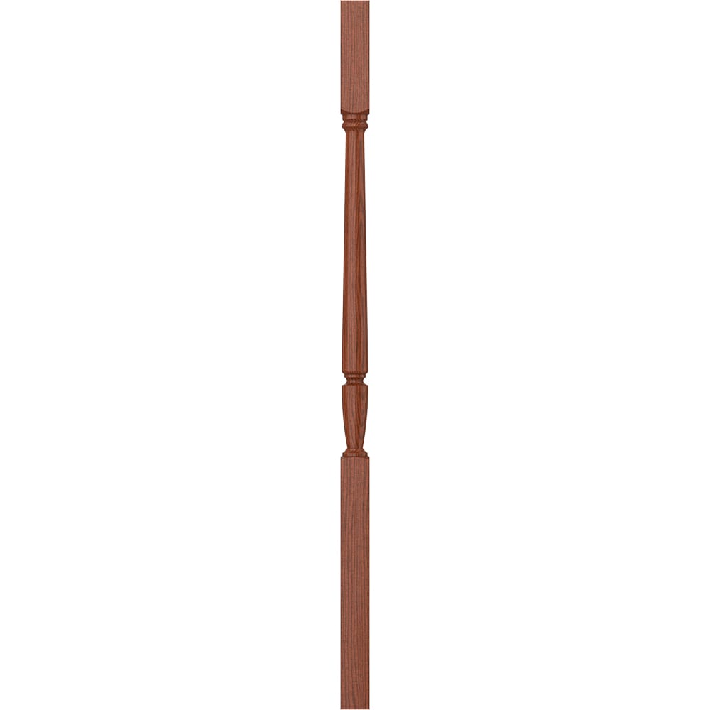 L.J. Smith Stair Systems LJP-2005-BRZC 42 42-in x 1.75-in Unfinished Brazilian Cherry Square Top Stair Baluster