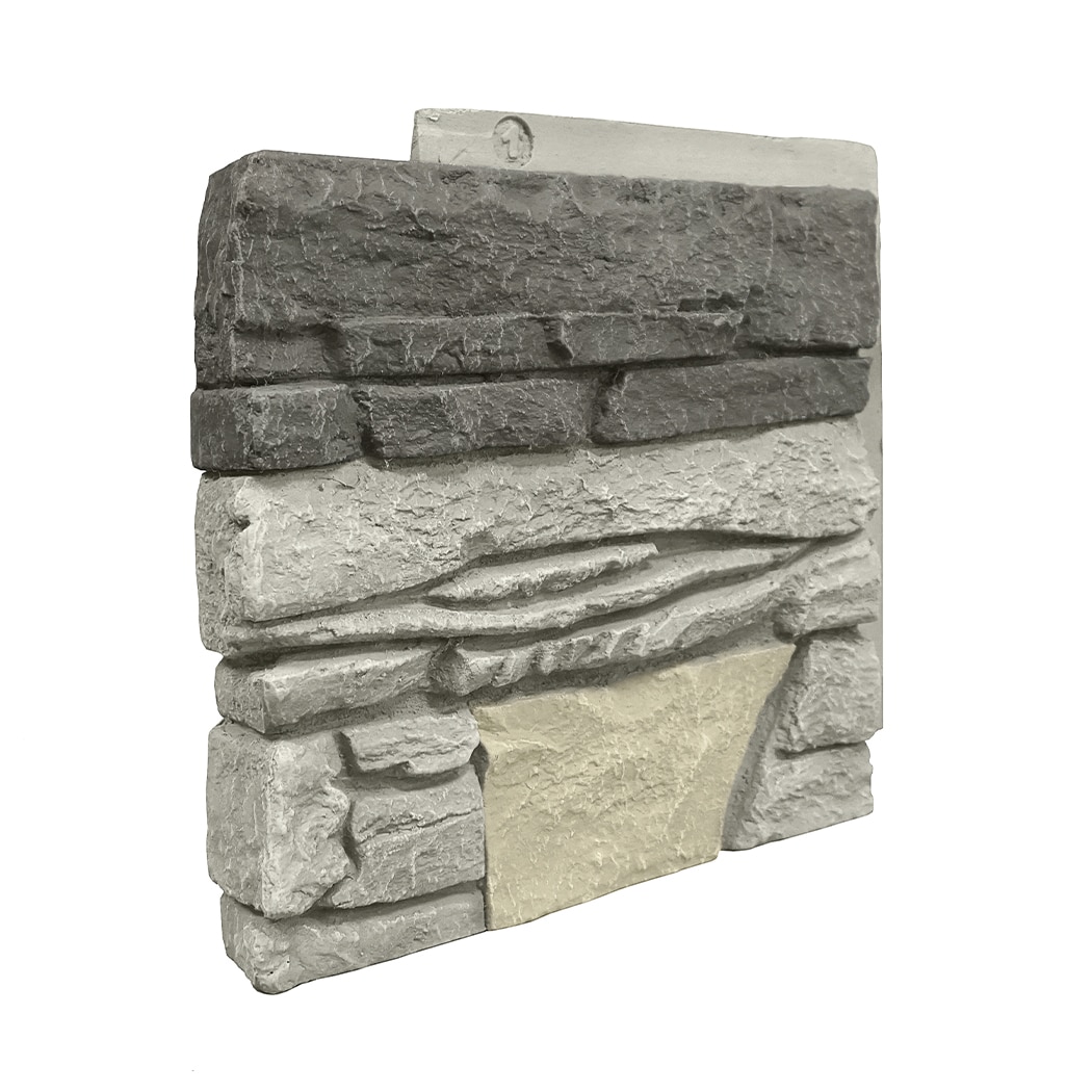 GenStone Stacked Stone Corner Panel Left 0.98-sq Ft Northern Slate Faux ...