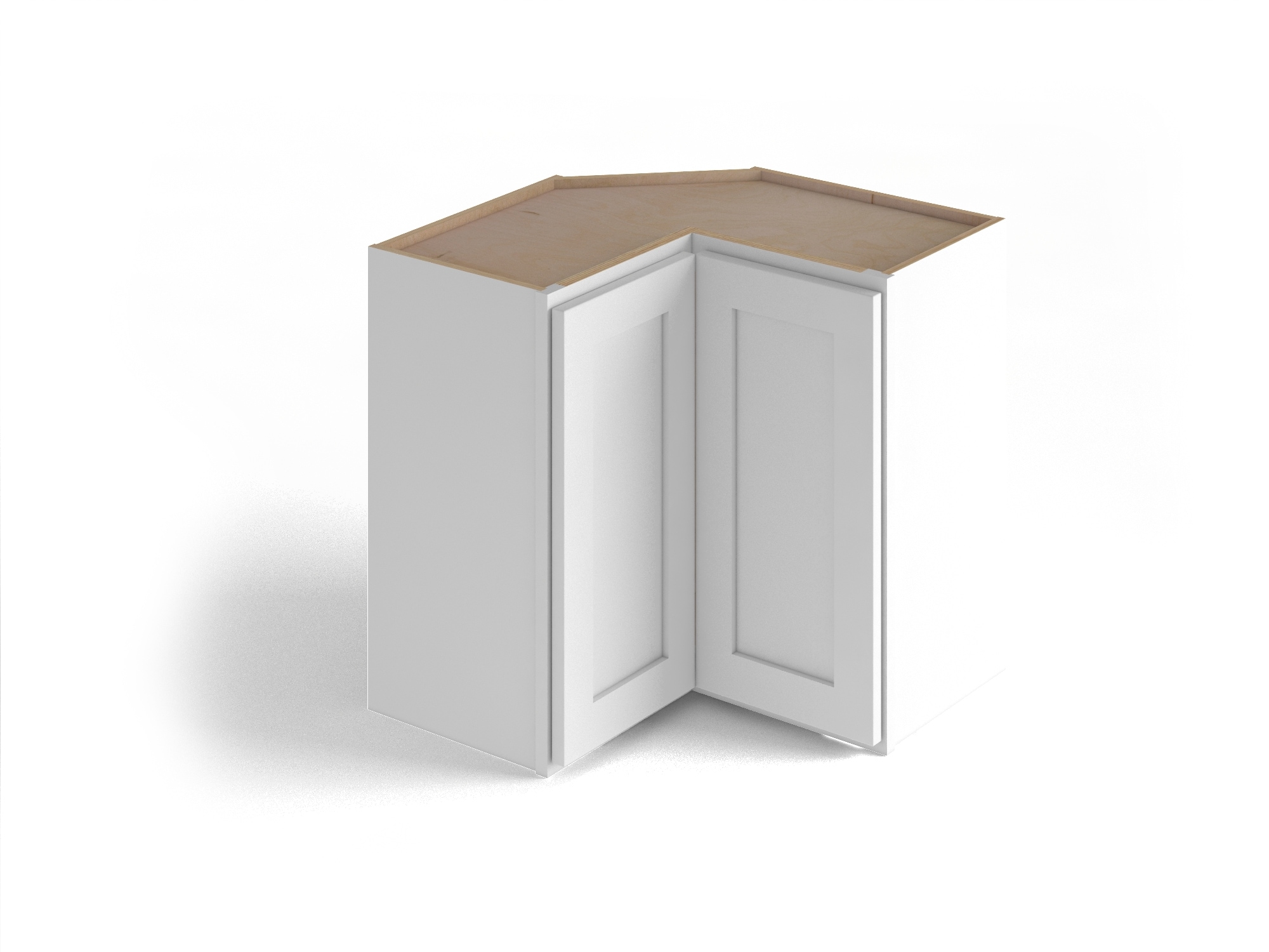 Valleywood Cabinetry Proper Gray 24-in W x 42-in H x 24-in D Proper Gray Birch L-shaped Corner Wall Ready To Assemble Plywood Cabinet (Flat Panel Shaker Style)